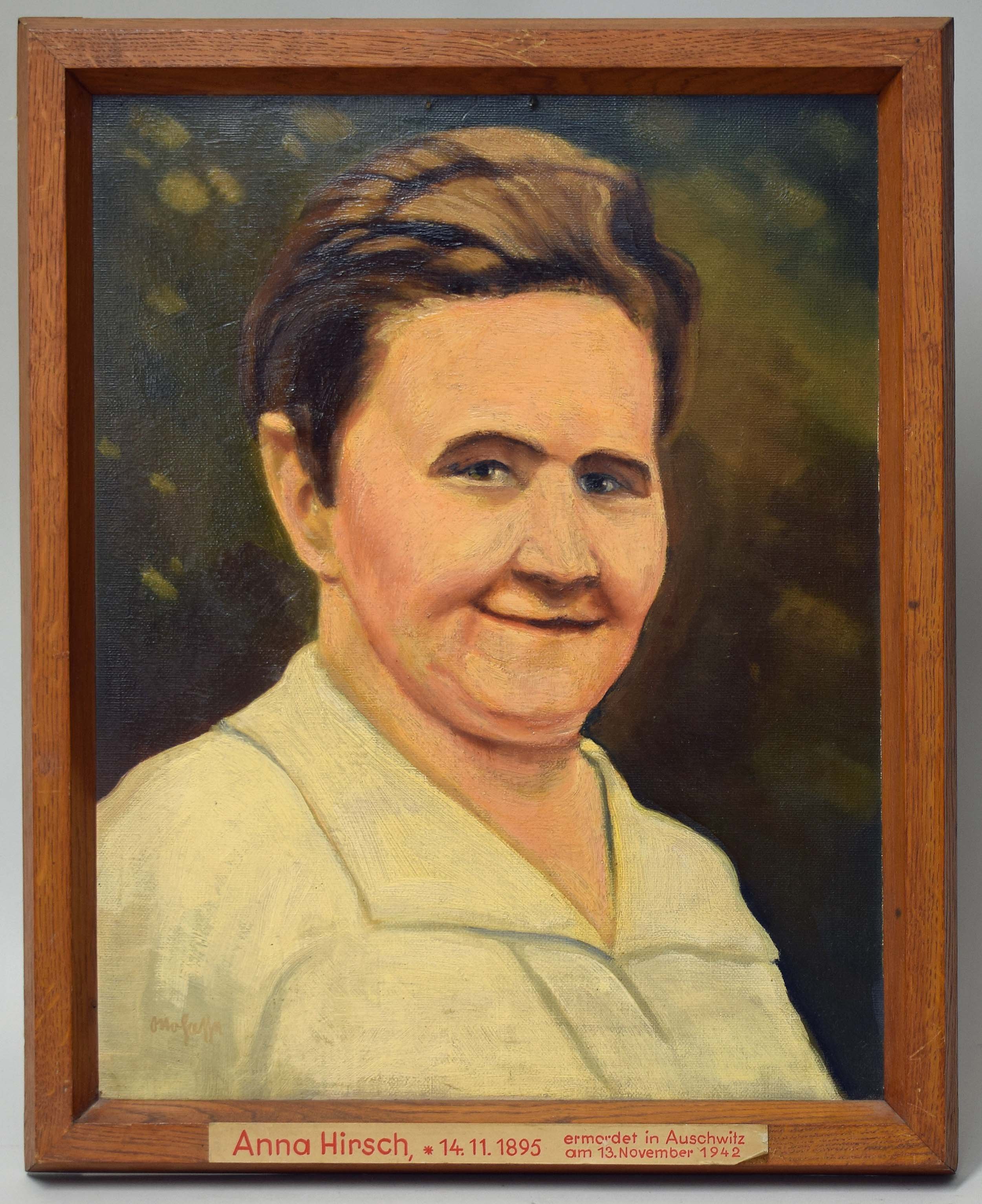 Porträt der Widerstandskämpferin Anna Hirsch (Heimatmuseum Dohna CC BY-NC-SA)