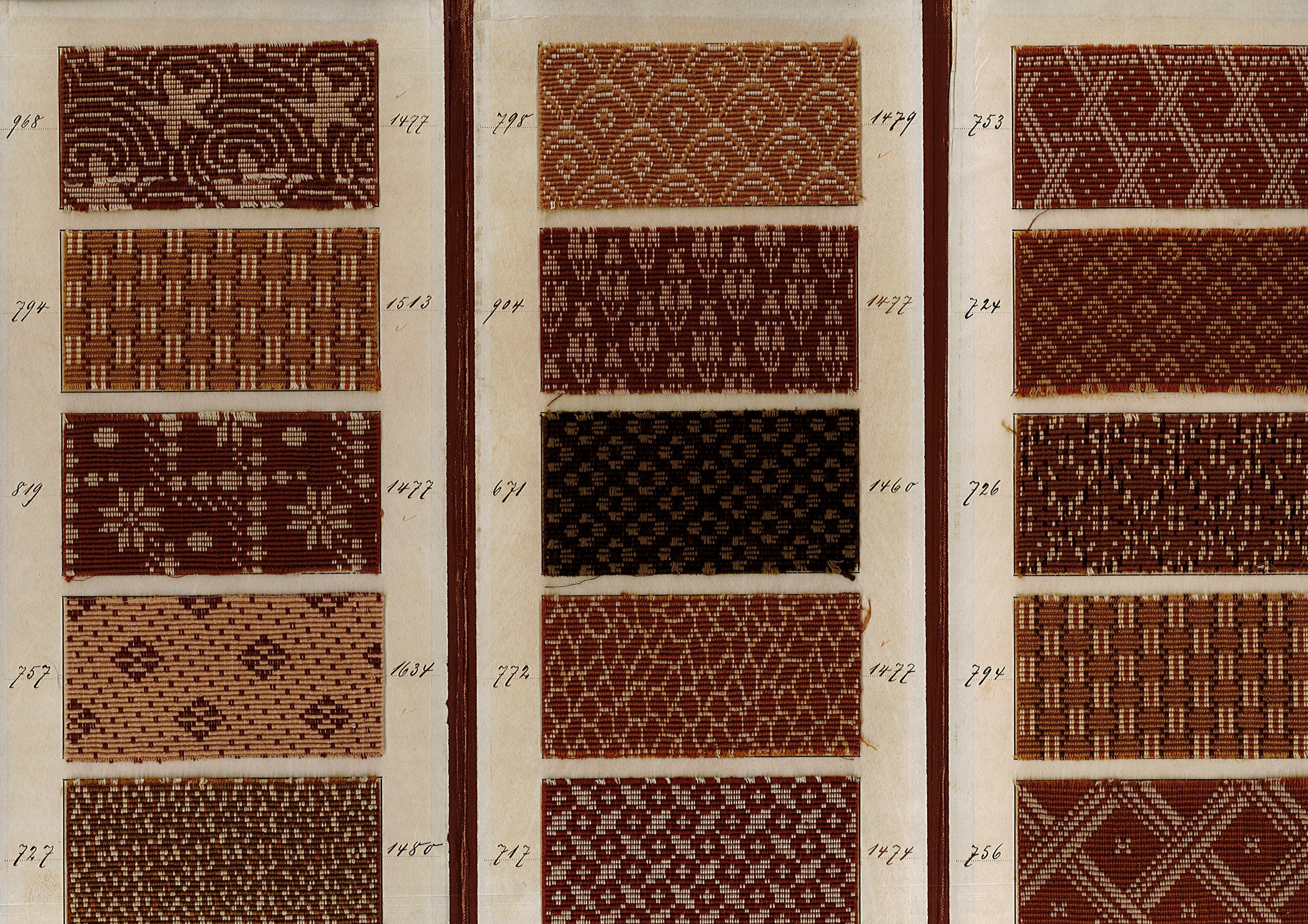 Musterbuch Ripsgewebe (Historische Schauweberei Braunsdorf CC BY-SA)