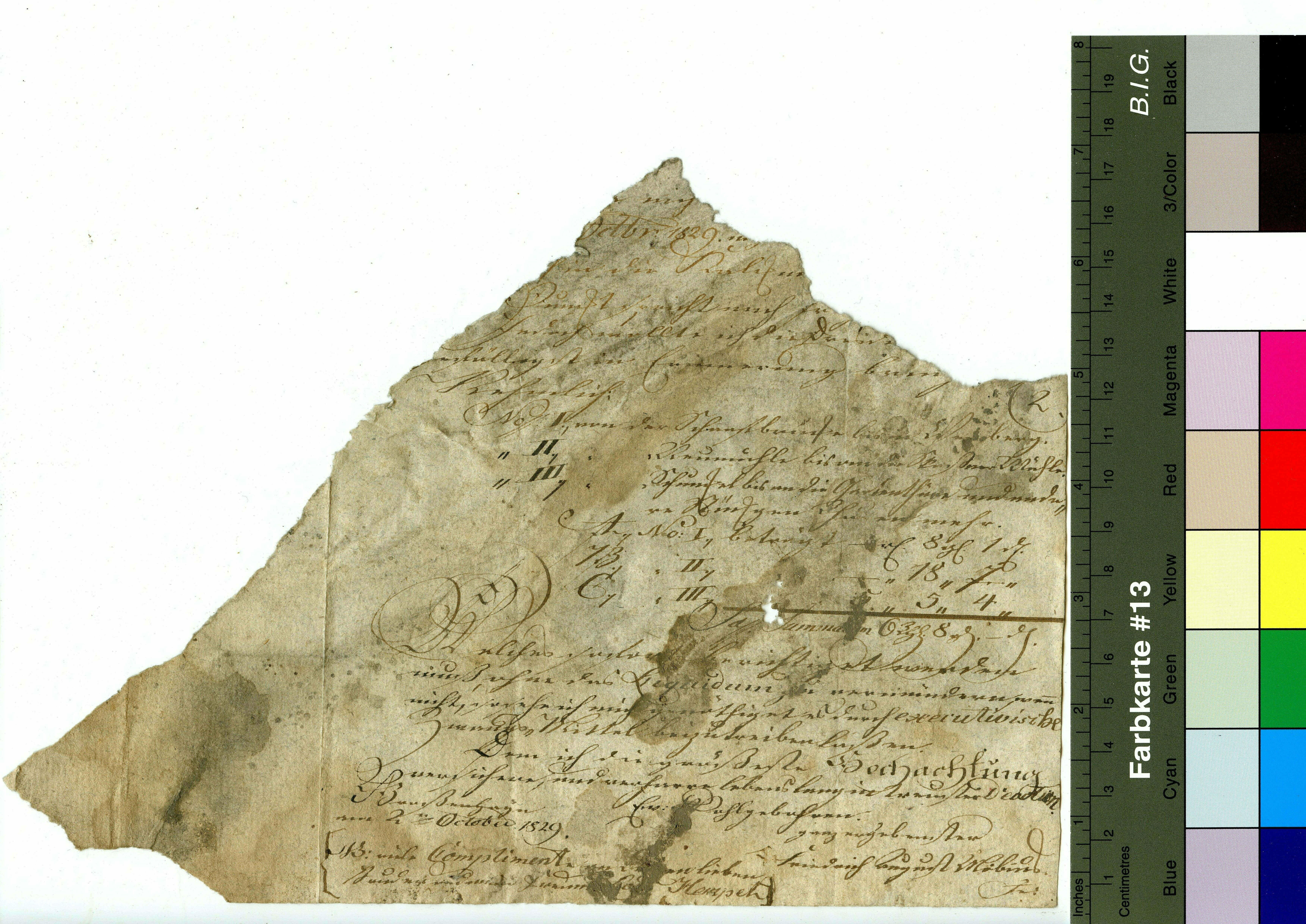 Brief Möbius an die Brüder Hempel in Großenhain, 1829 (Museum Alte Lateinschule CC BY-NC-SA)