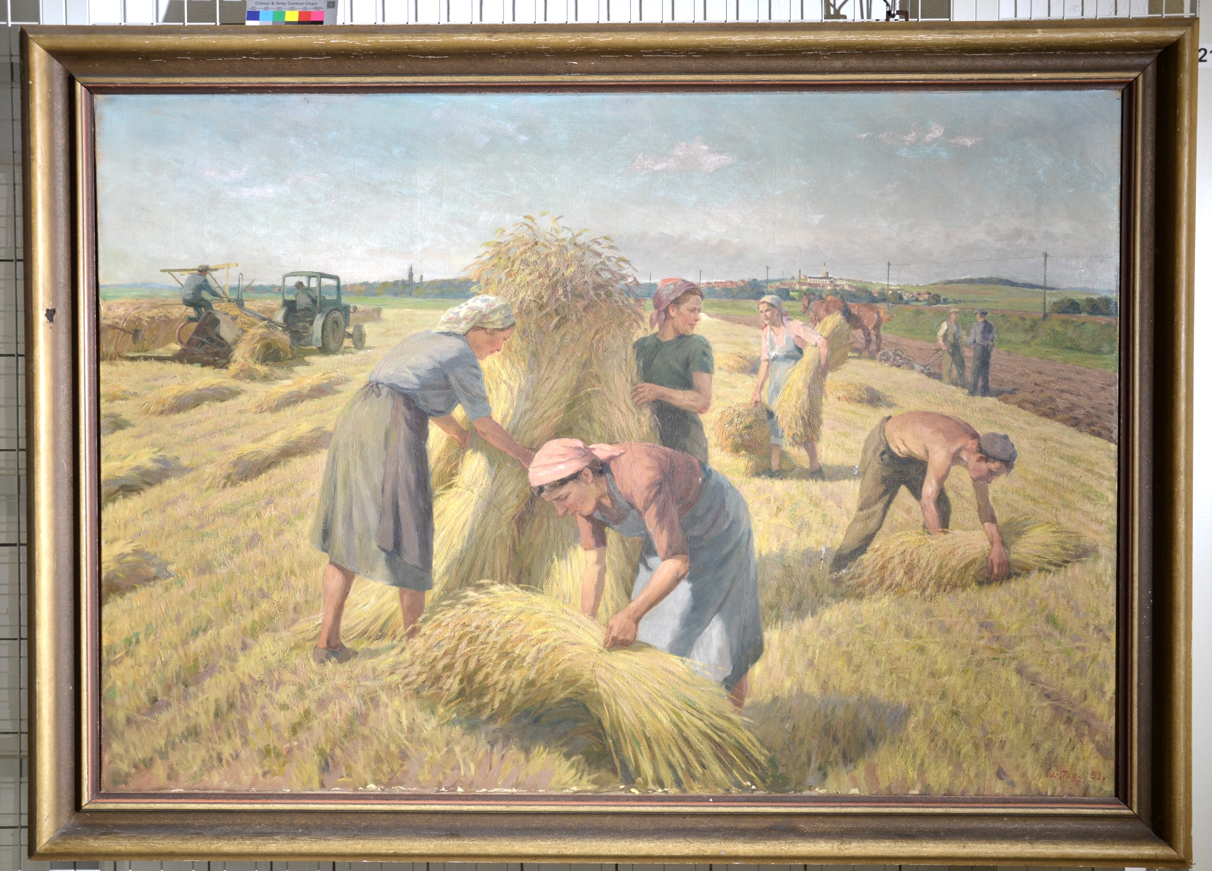 Arbeiter bei der Getreideernte (Museum Alte Lateinschule CC BY-NC-SA)