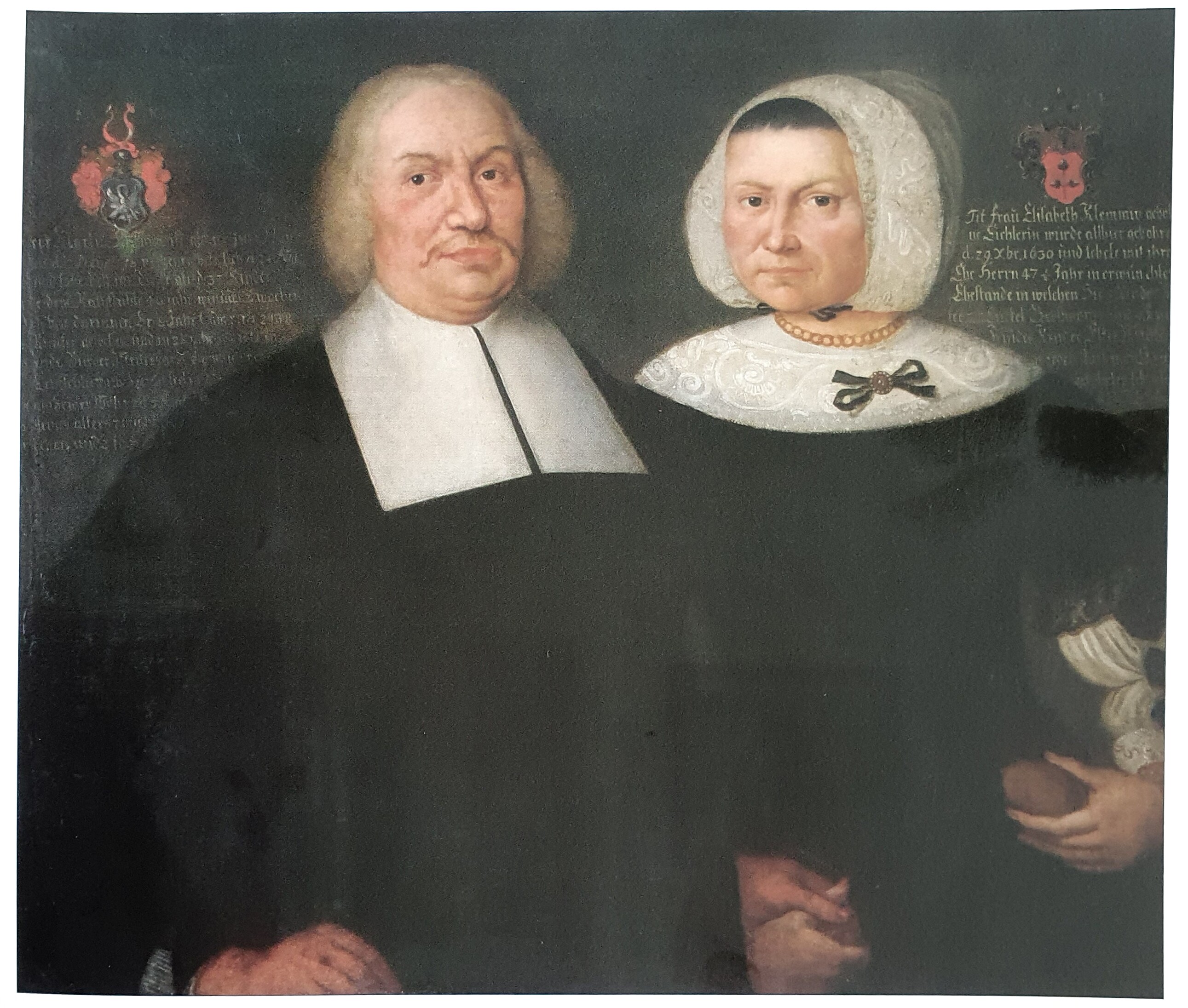 Doppelporträt Bürgermeister Martin Klemm und seine Frau Elisabeth Klemm, geb. Eichler (Museum Alte Lateinschule CC BY-NC-SA)