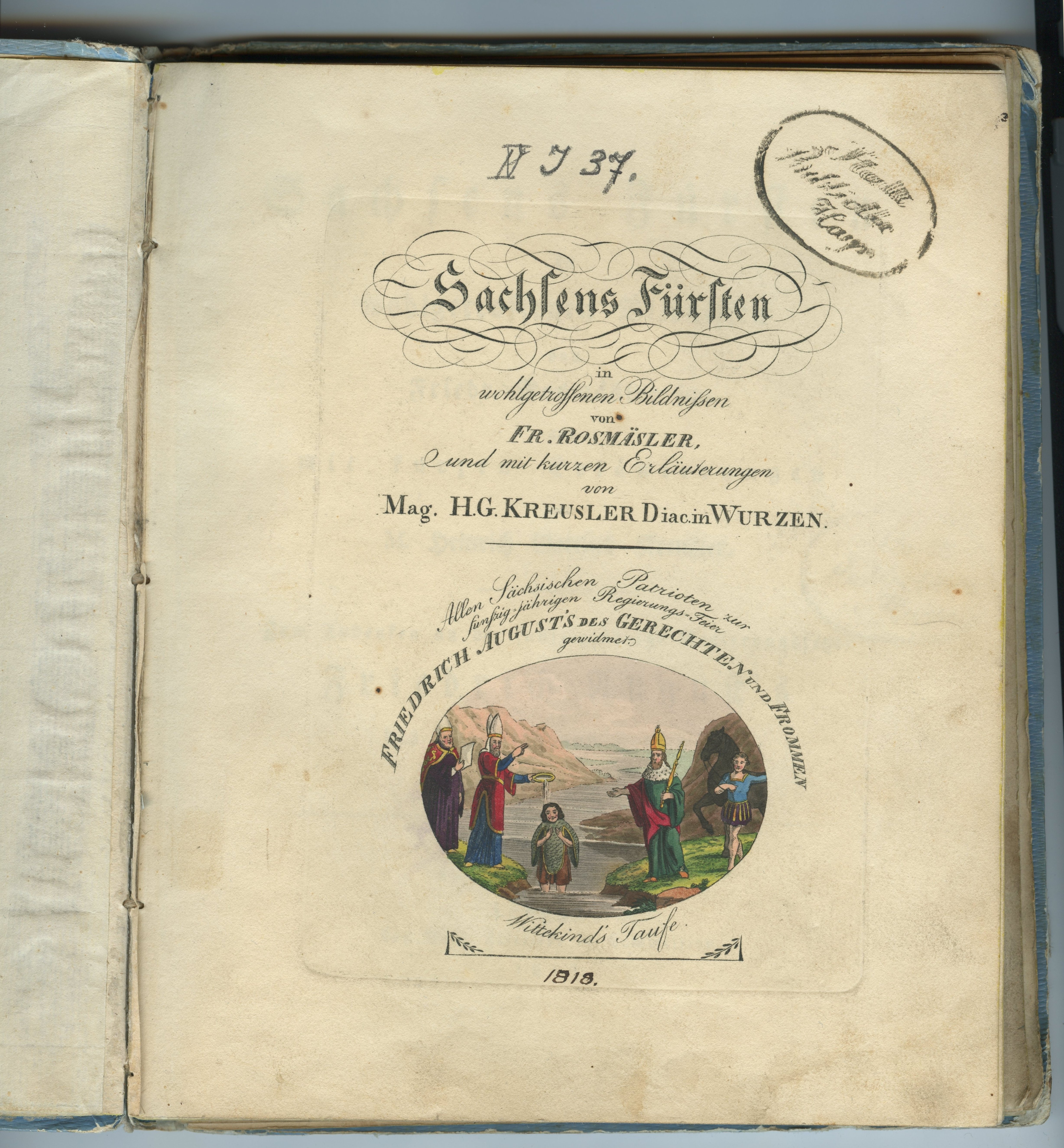 Kreußler, Heinrich Gottlieb: Sachsens Fürsten in wohlgetroffenen Bildnissen [...], 1818 (Museum Alte Lateinschule CC BY-NC-SA)