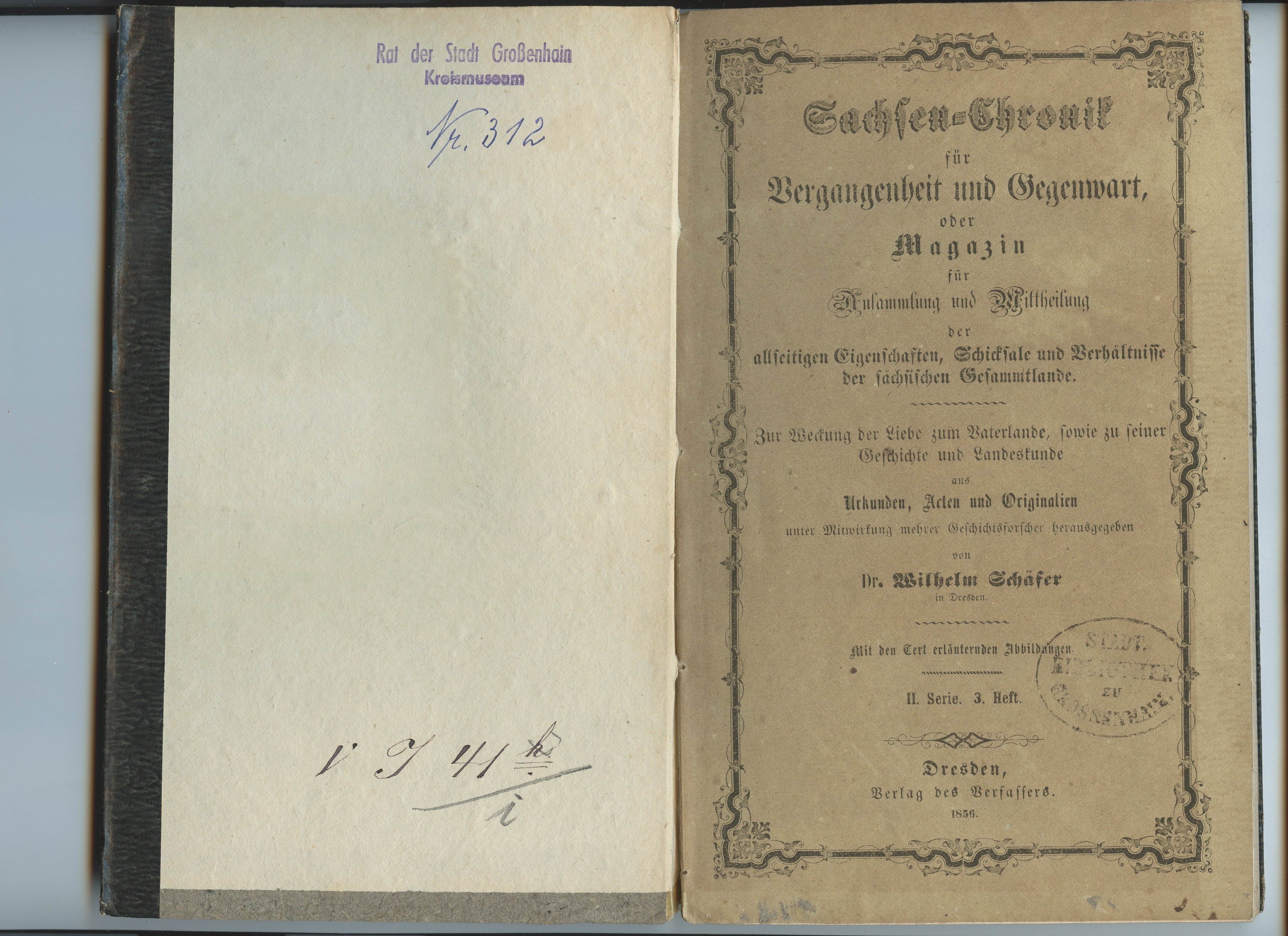 Schäfer, Wilhelm (Hrsg.): Sachsen-Chronik für Vergangenheit und Gegenwart [...], II/3, 1856 (Museum Alte Lateinschule CC BY-NC-SA)