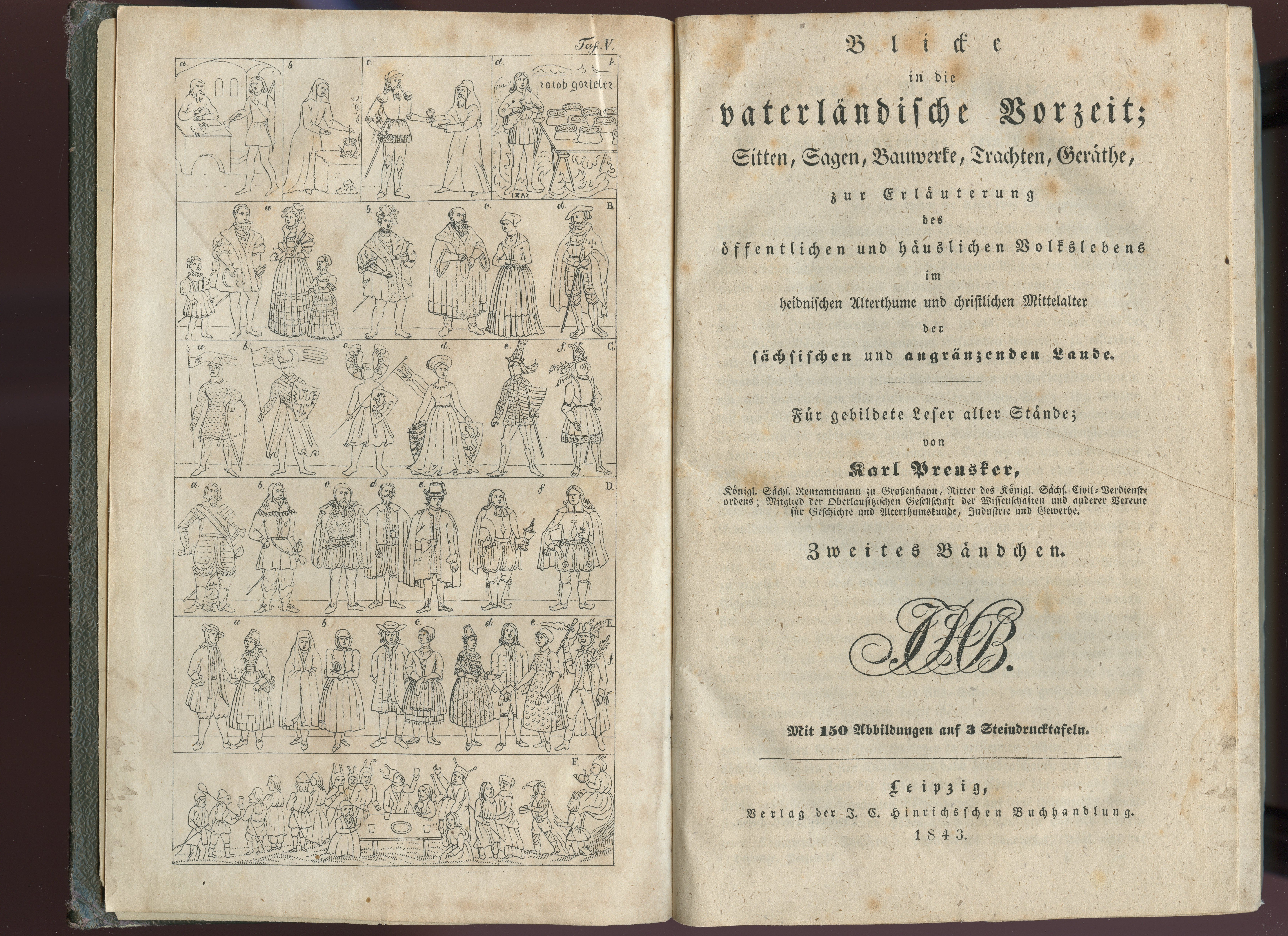 Preusker, Karl: Blicke in die vaterländische Vorzeit [...]. Bd. 2, 1843 (Museum Alte Lateinschule CC BY-NC-SA)
