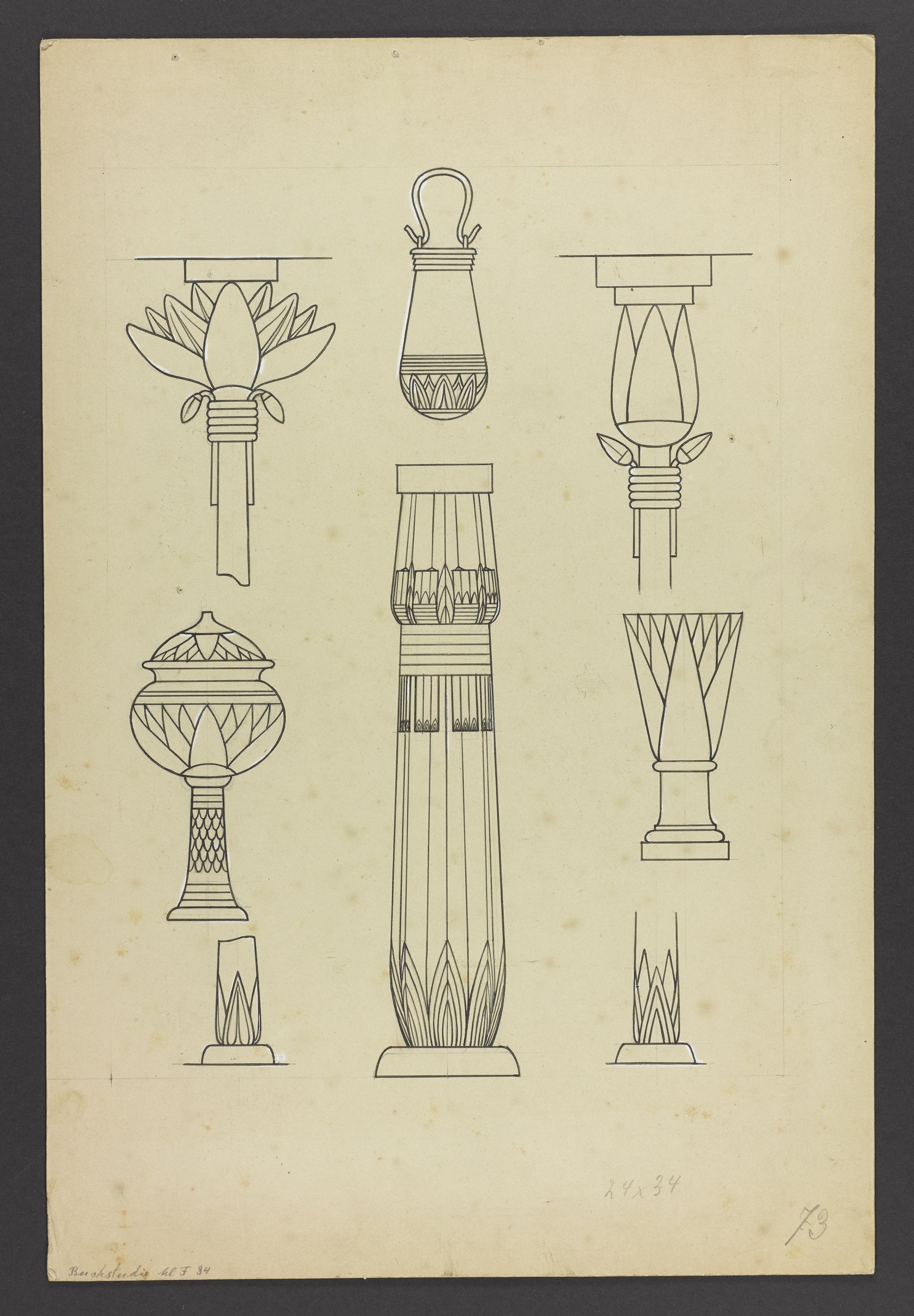 Ägyptische Bündelsäulen / Akanthusblatt (Museum Naturalienkabinett Waldenburg CC BY-NC-SA)