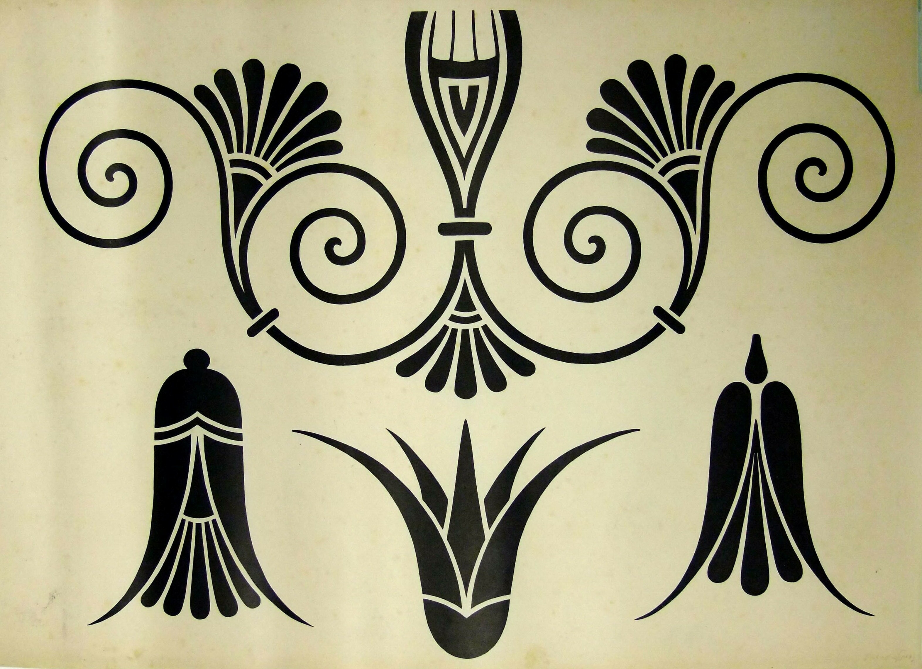 Kombinierte Spiralen- und Palmettenformen (Museum - Naturalienkabinett Waldenburg CC BY-NC-SA)