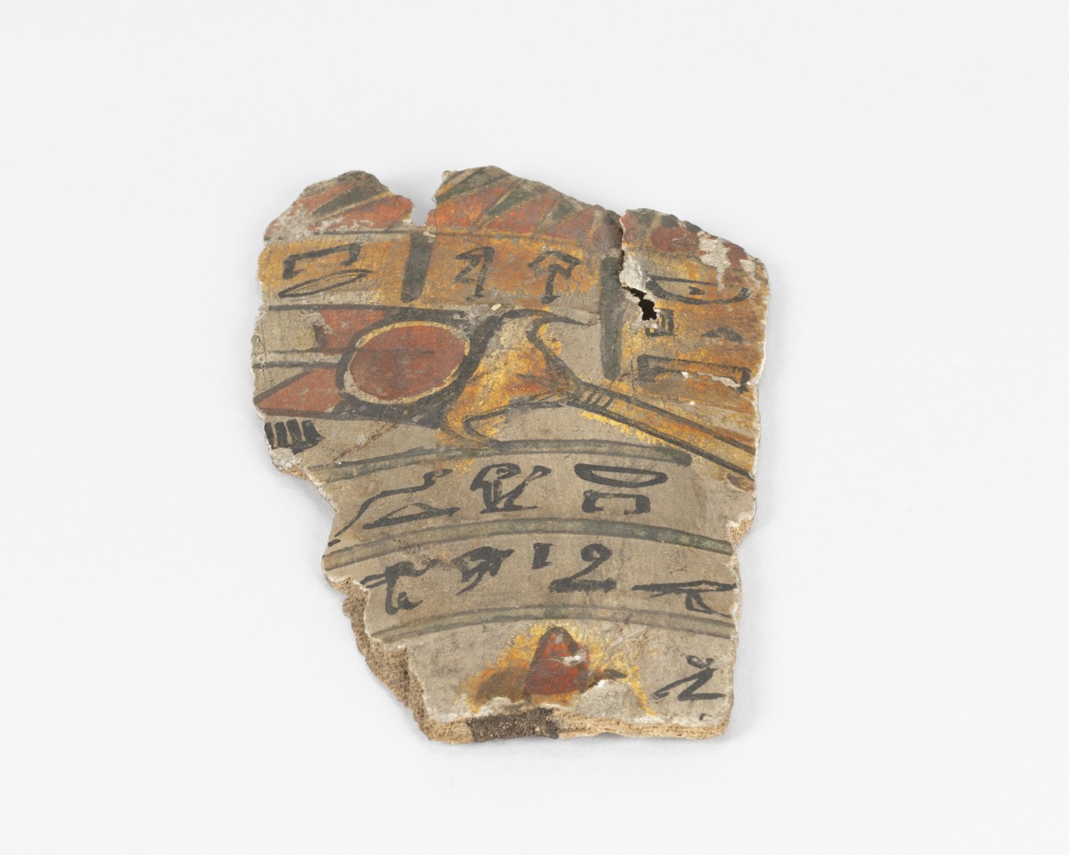 Bruchstück eines Sargdeckels einer Mumie (Museum - Naturalienkabinett Waldenburg CC BY-NC-SA)