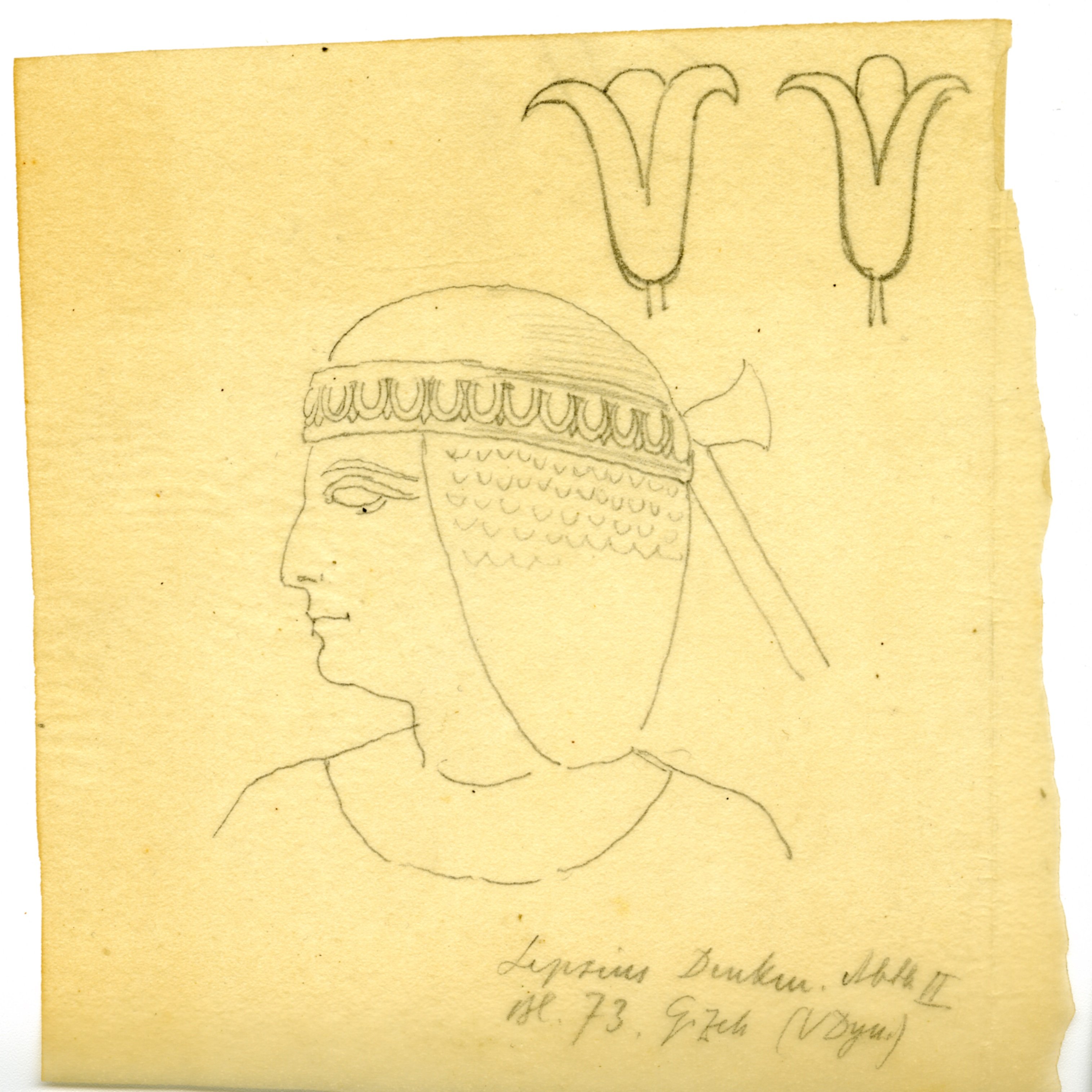 Detail einer ägyptischen Wandmalerei (Museum Naturalienkabinett Waldenburg CC BY-NC-SA)