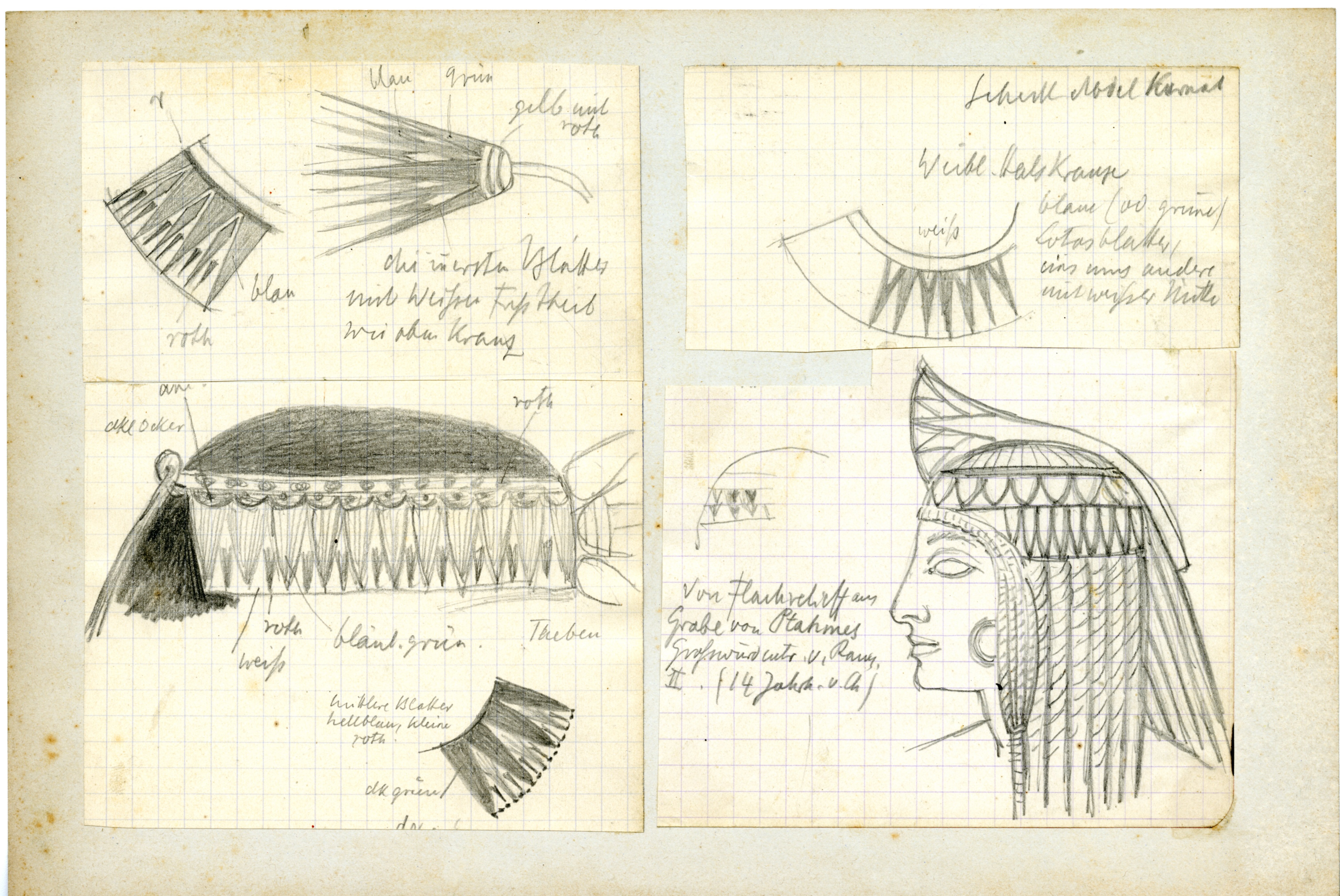 Ägyptische Kopfbinden (Museum Naturalienkabinett Waldenburg CC BY-NC-SA)