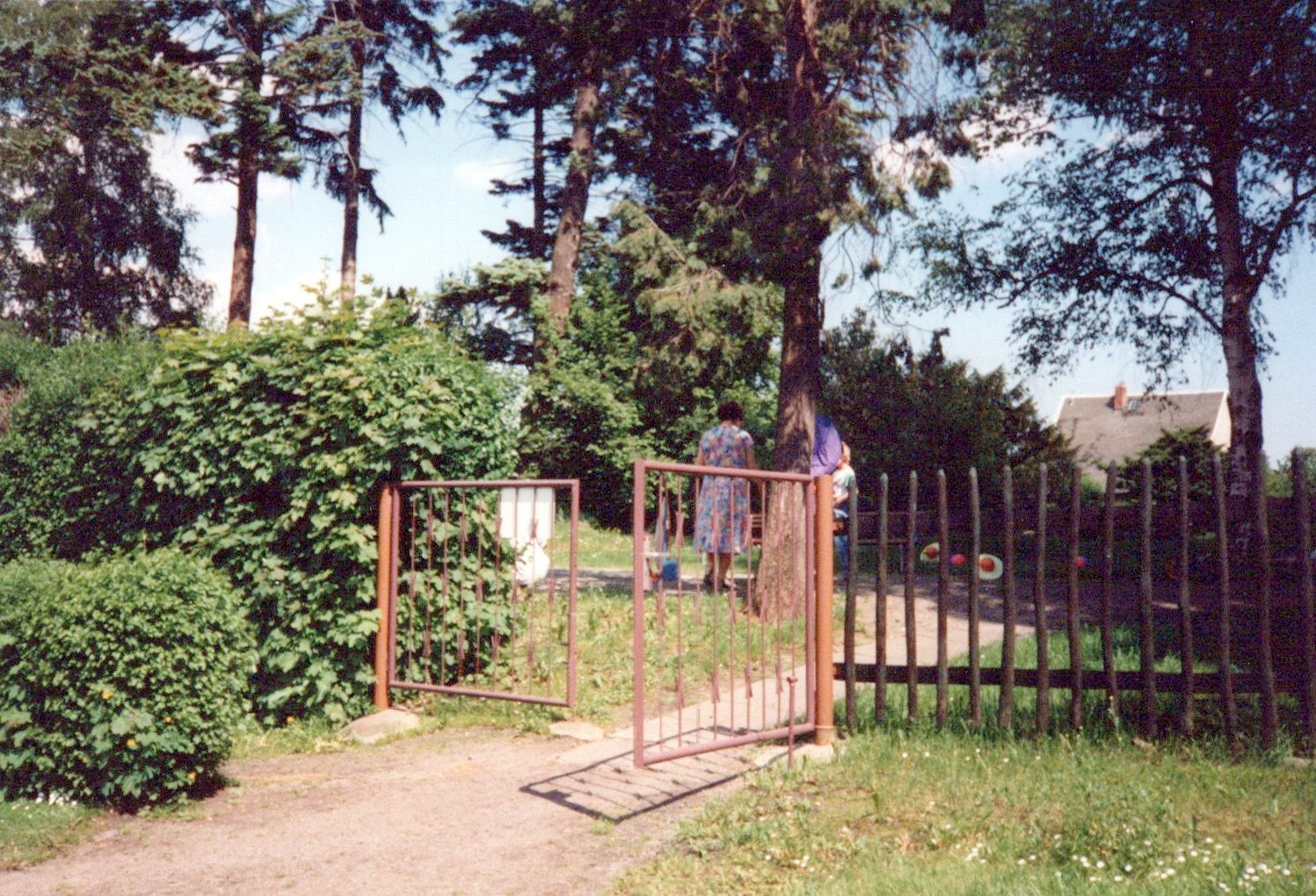 Fotografie: Blick von der Westwiese in Richtung Garten (Haus Schminke RR-F)