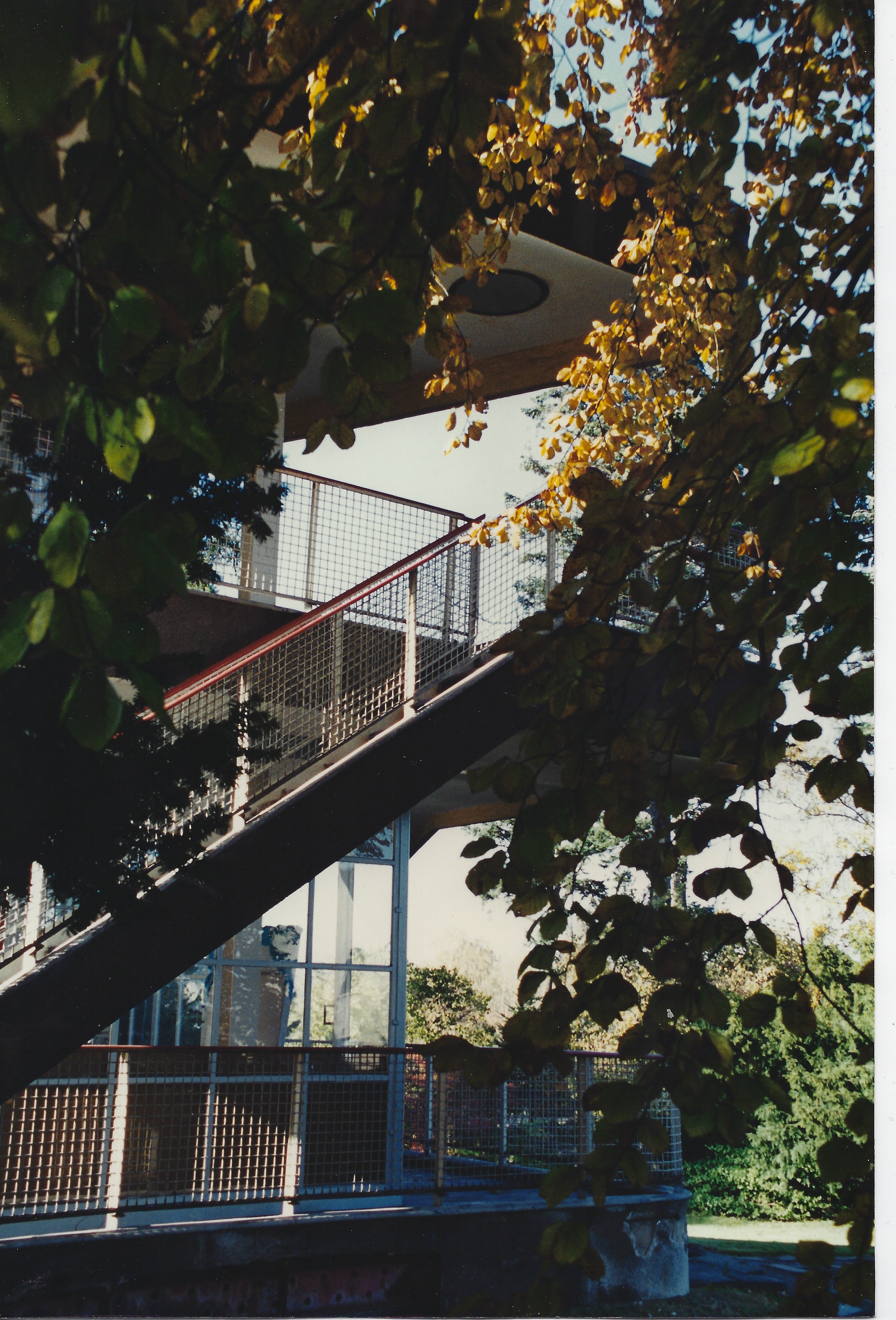 Fotografie: Außenansicht Treppe und Balkons (Haus Schminke RR-F)