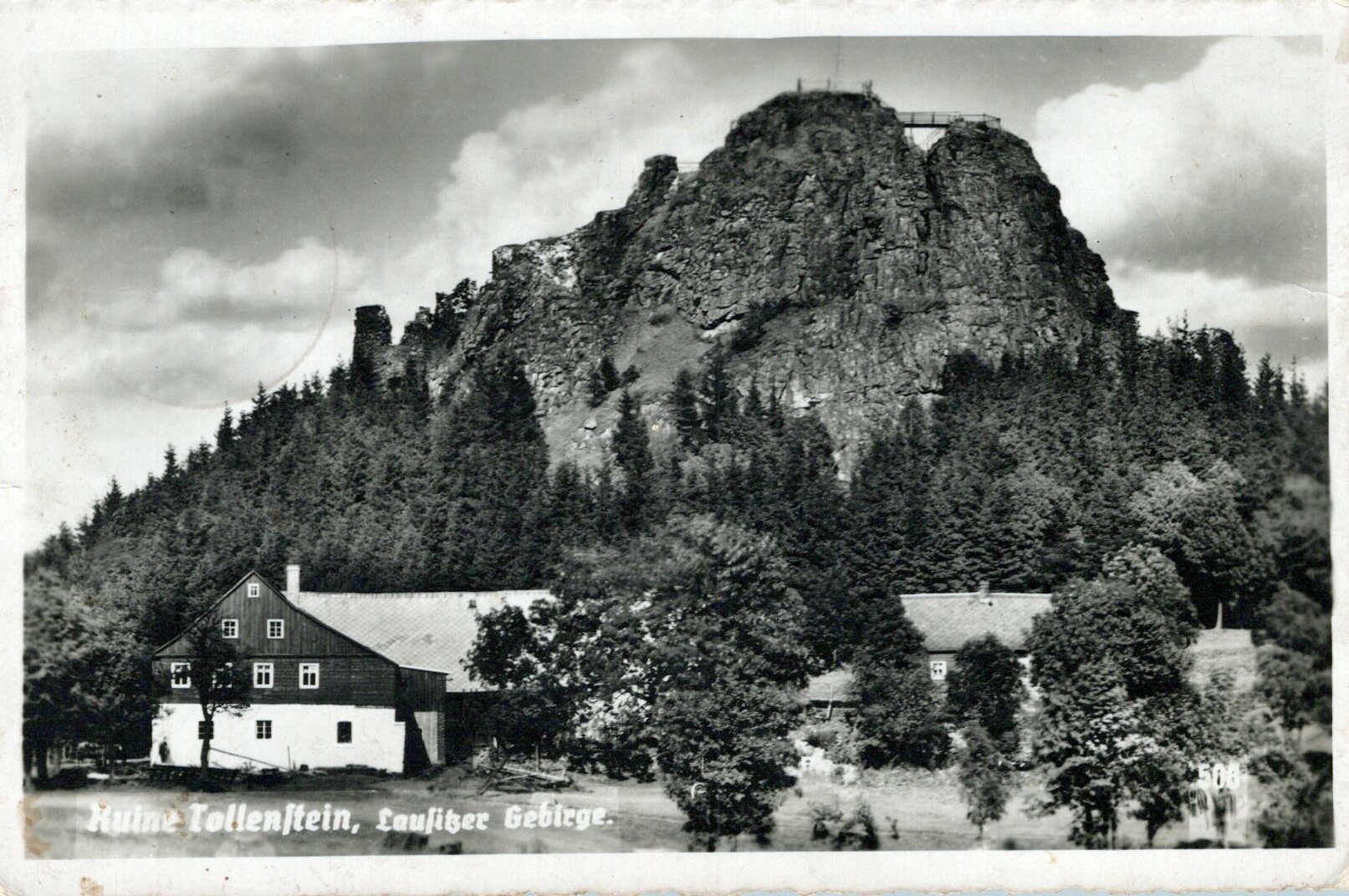 Postkarte: Tollenstein, Lausitzer Gebirge (Haus Schminke RR-F)