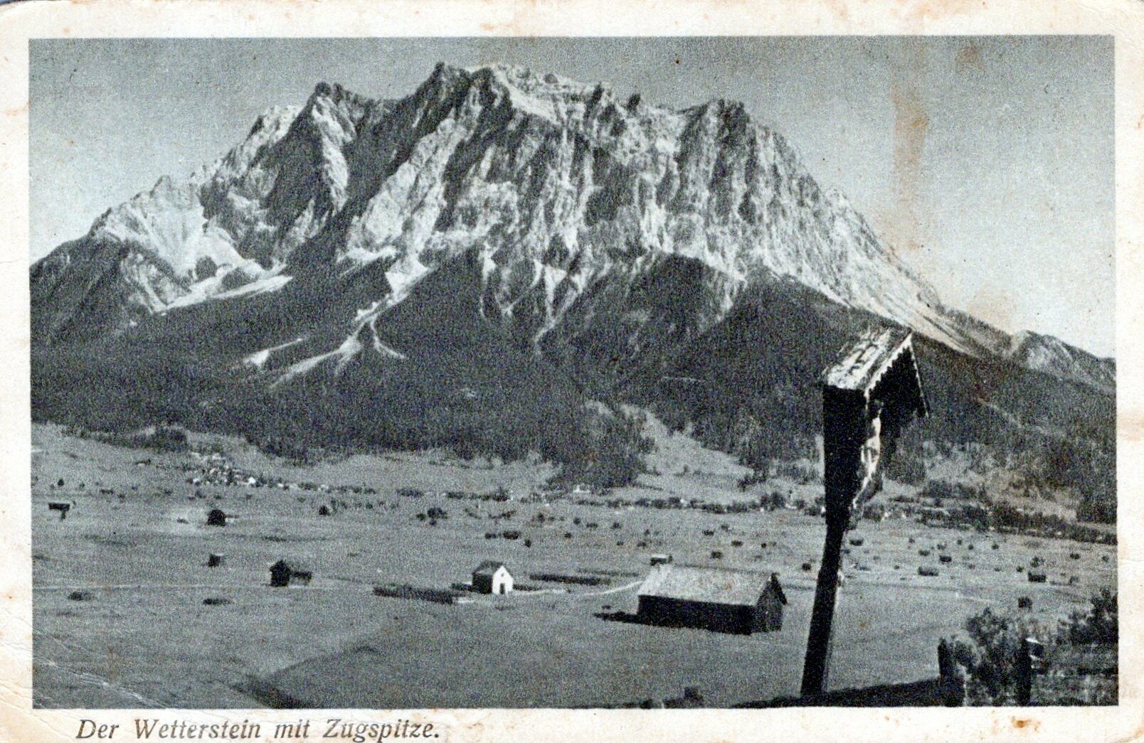 Postkarte: Wetterstein mit Zugspitze (Haus Schminke RR-F)