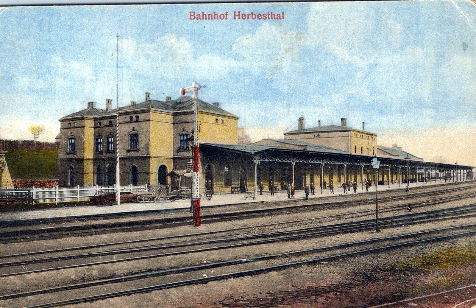 Postkarte: Bahnhof Herbesthal (Haus Schminke RR-F)