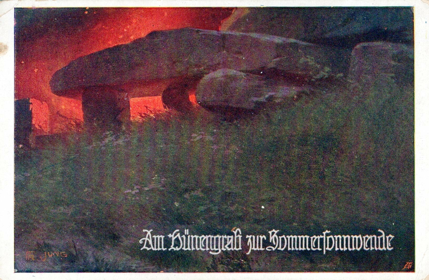 Postkarte: Hünengrab Felsformation (Haus Schminke RR-F)