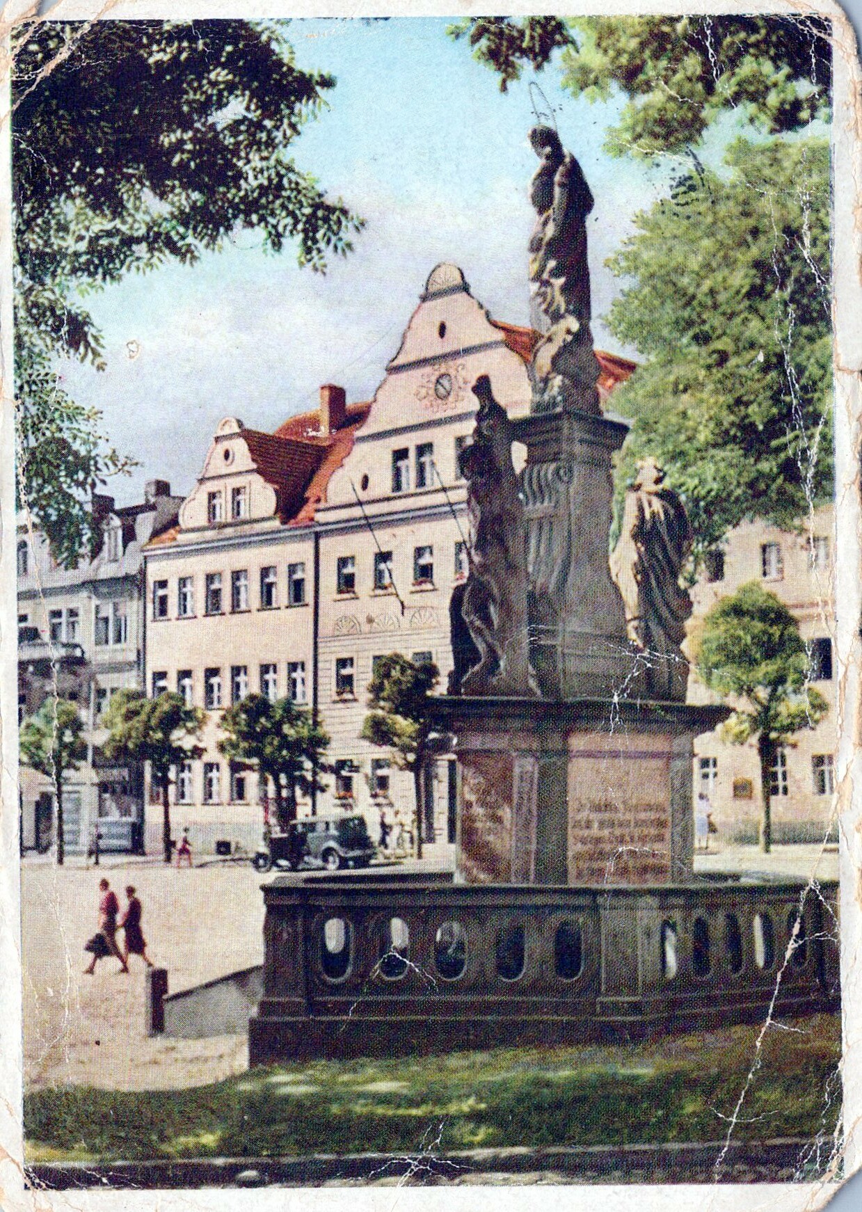 Postkarte: Herzbad Reinerz Schlesien (Haus Schminke RR-F)
