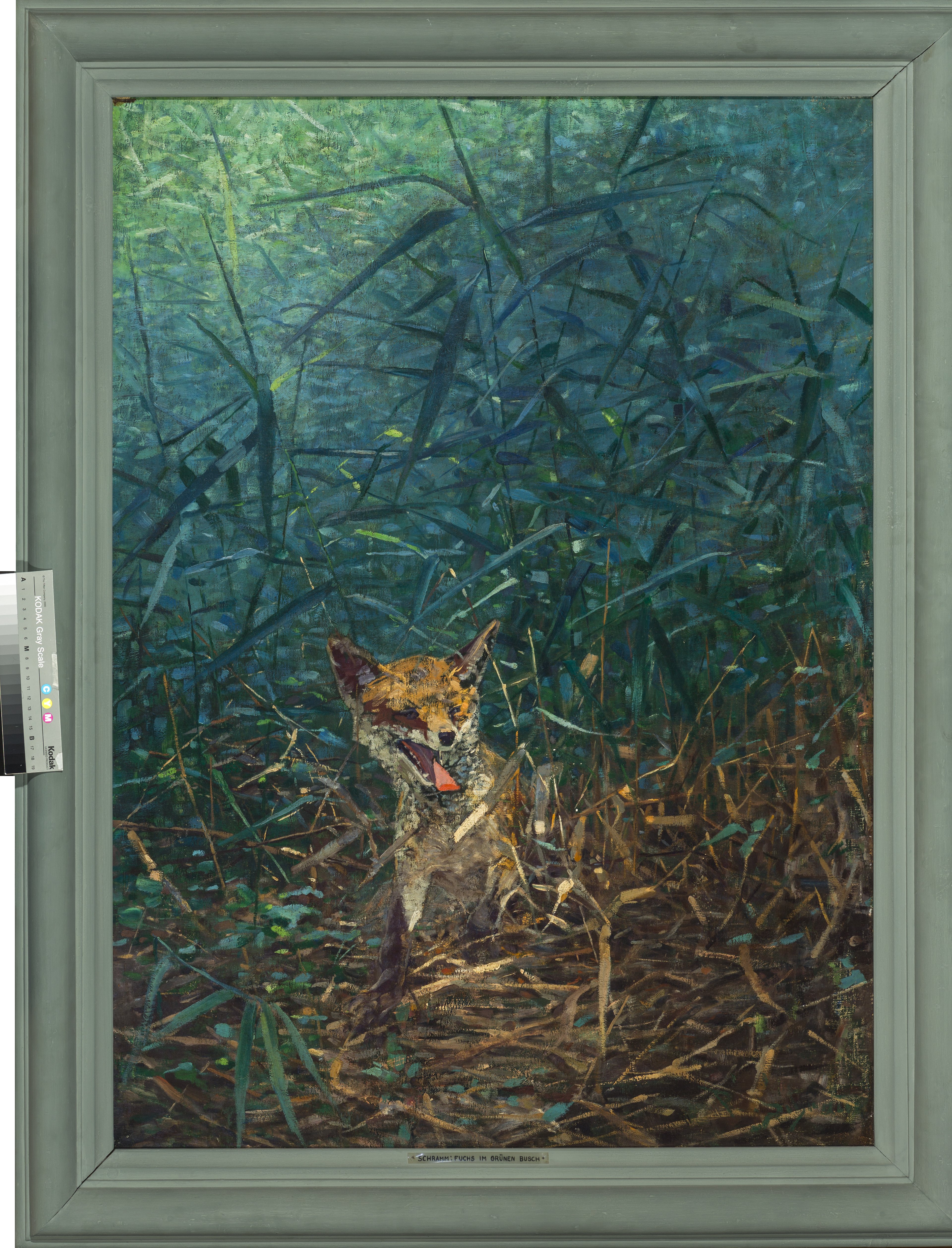 Ölgemälde "Fuchs im grünen Busch" (Städtische Museen Zittau CC BY-NC-SA)