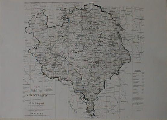 Landkarte (Vogtlandmuseum Plauen CC BY-NC-SA)