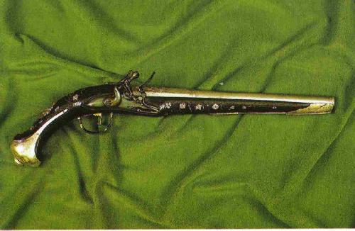 Steinschloßpistole (Vogtlandmuseum Plauen CC BY-NC-SA)