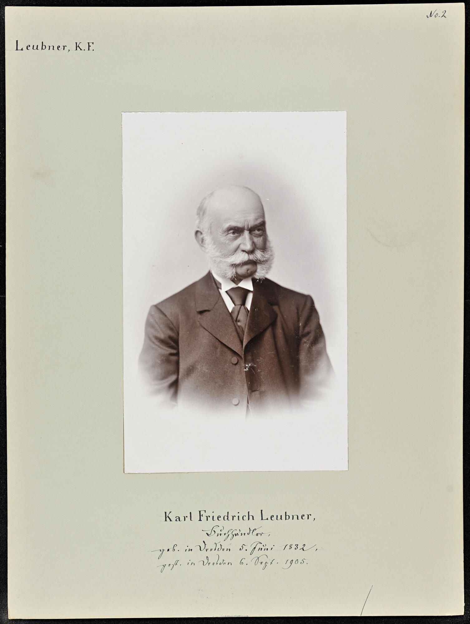 Tafel 1001, Karl Friedrich Leubner (Stadtmuseum Dresden RR-F)