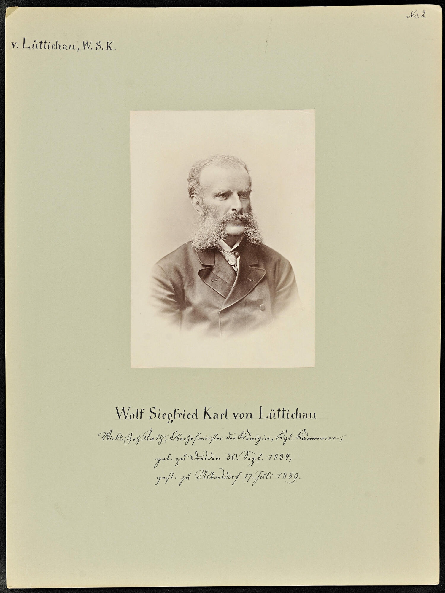 Tafel 1076, Wolf Siegfried Karl von Lüttichau (Stadtmuseum Dresden RR-F)