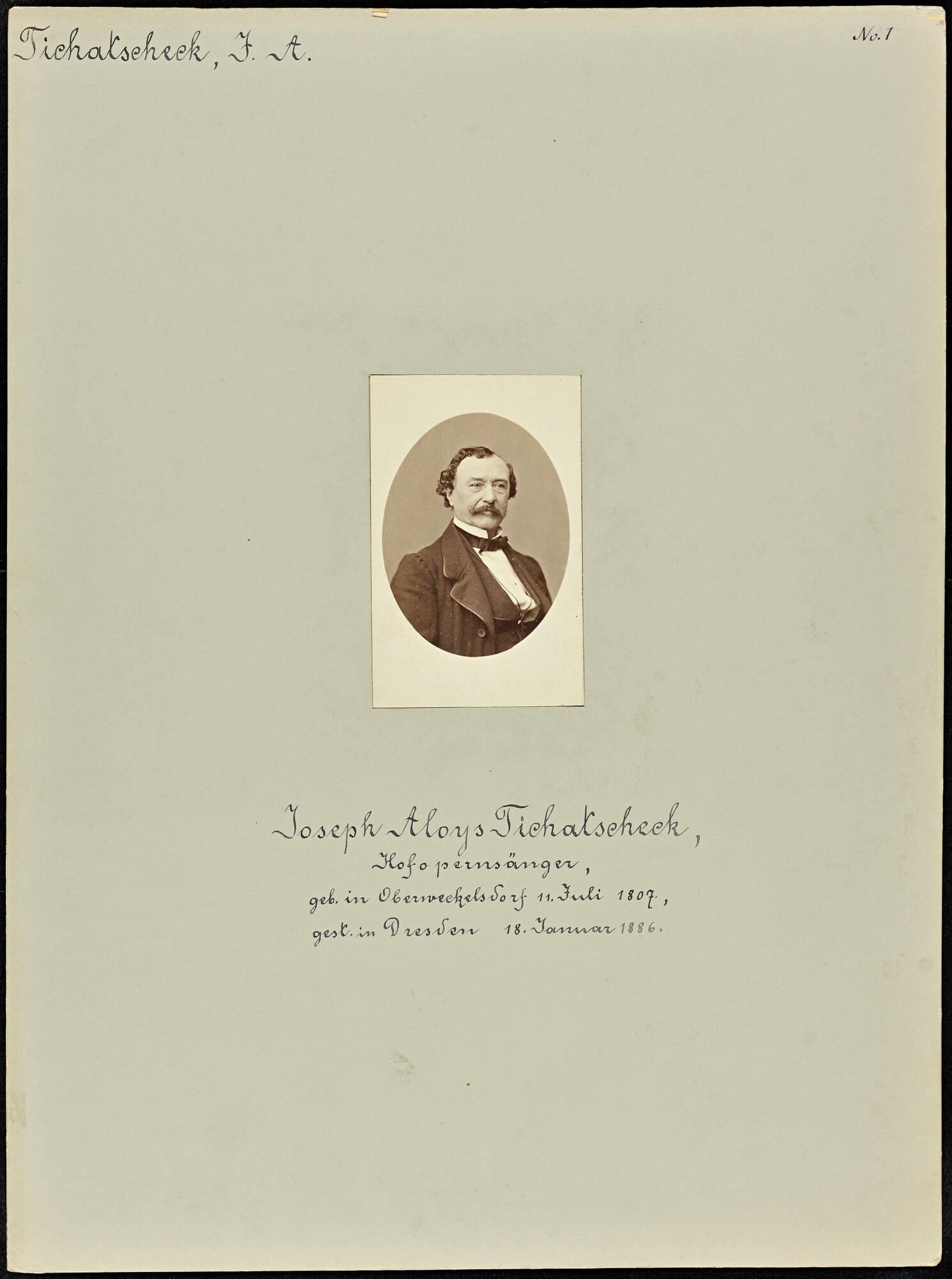 Tafel 1853, Josef Aloys Tichatscheck (Stadtmuseum Dresden RR-F)