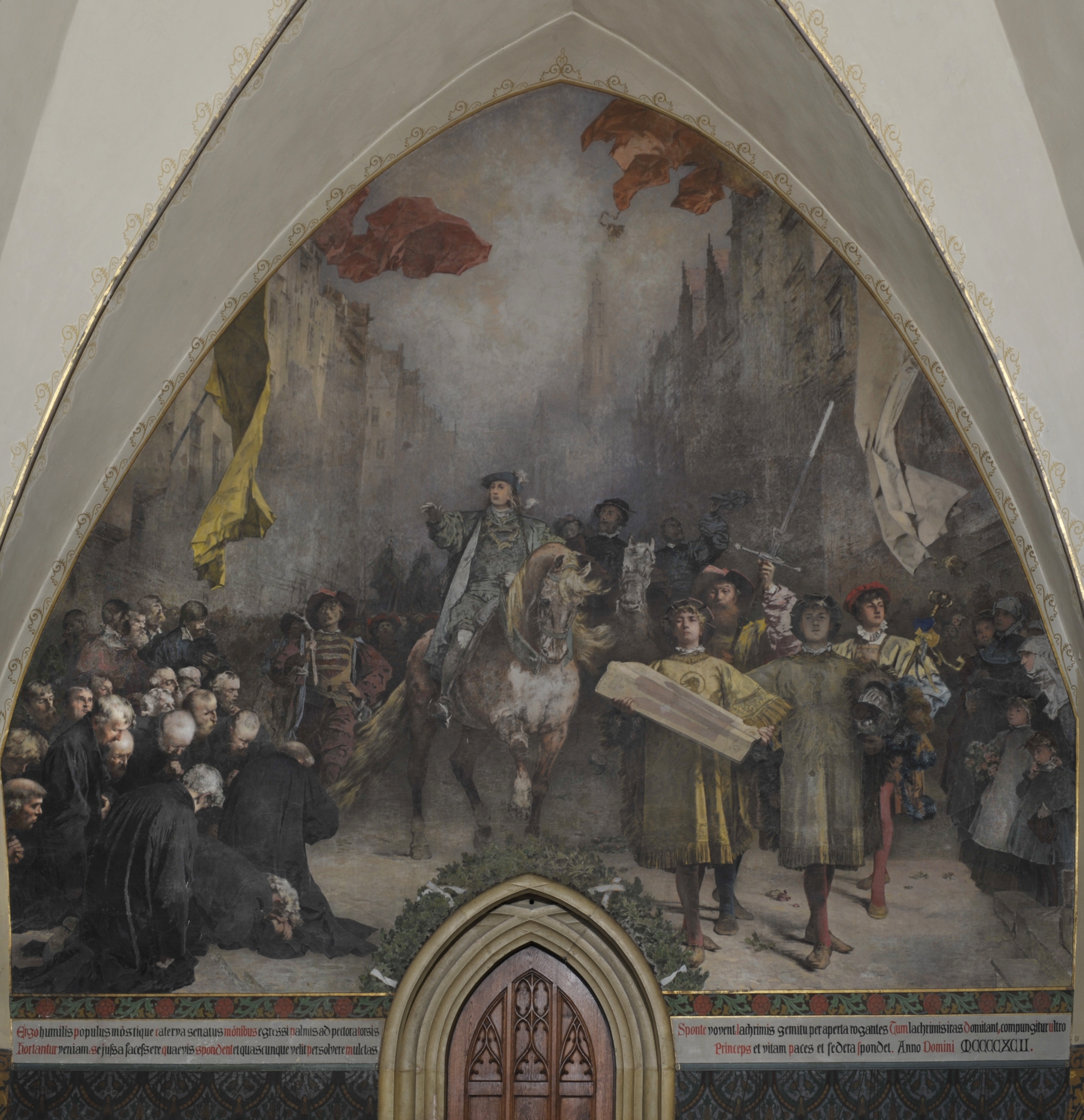 Wandbild:
"Einzug in das besiegte Haarlem im Jahr 1492" (SBG gGmbH CC BY-NC-SA)