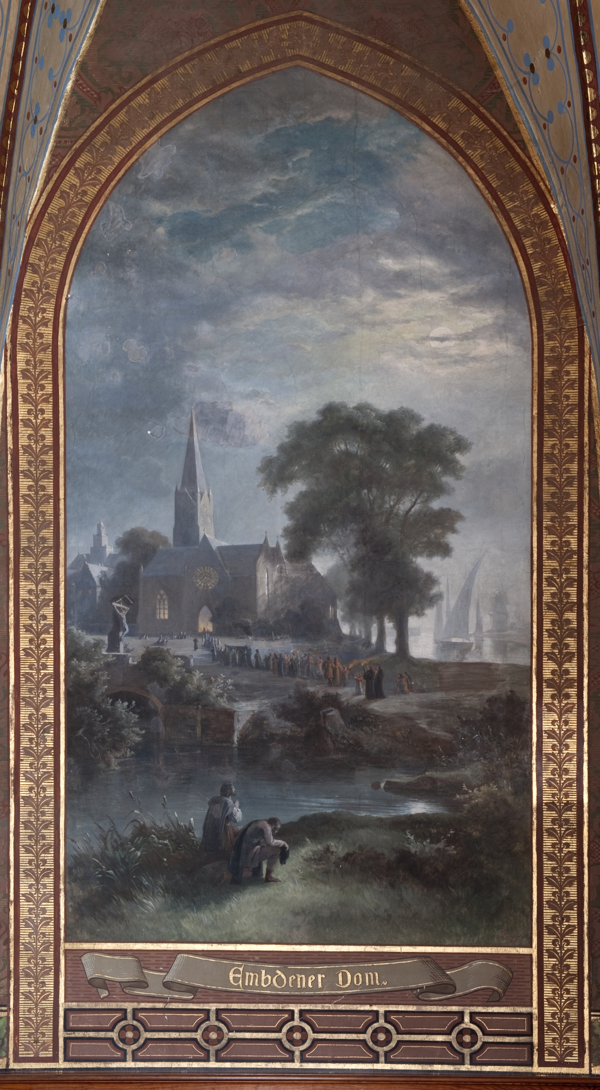 Wandbild:
"Große Kirche Emden" (Nachtstimmung) (SBG gGmbH CC BY-NC-SA)