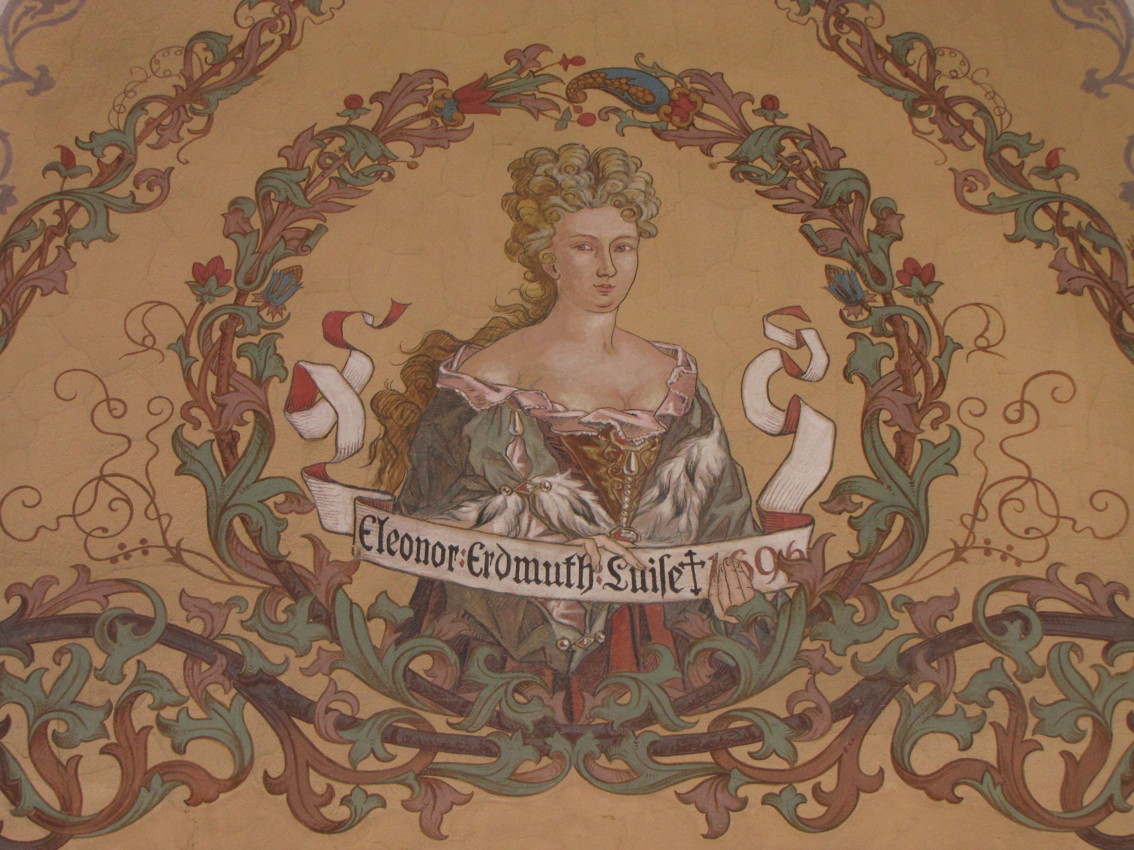 Wandbild:
"Eleonore Erdmuthe
Luise (gest. 1696)" (SBG gGmbH CC BY-NC-SA)