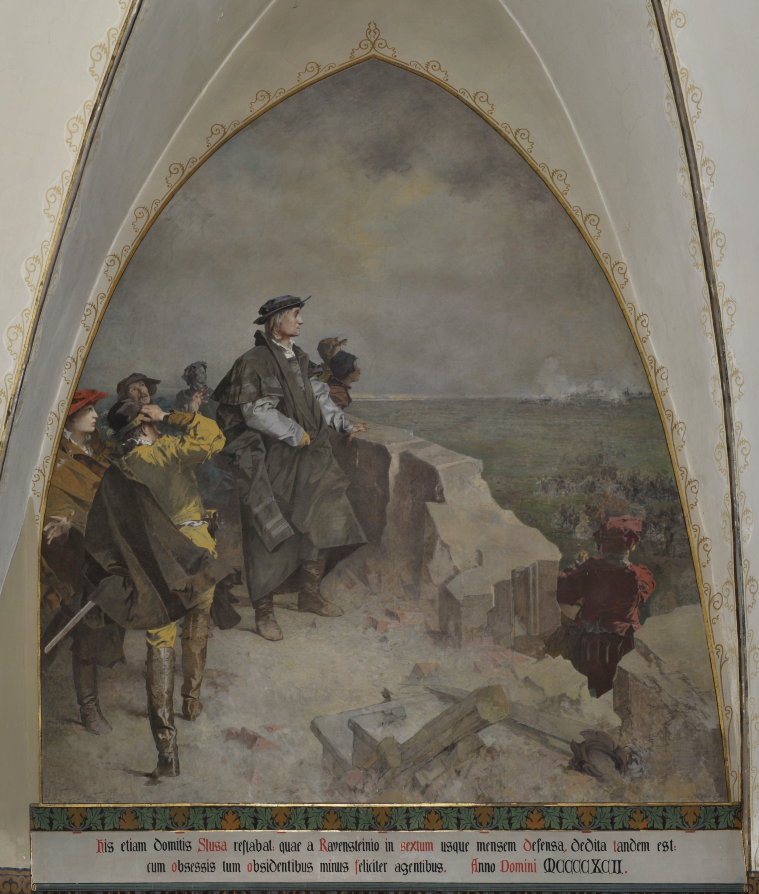 Wandbild:
"Belagerung von Sluis im Jahr 1492" (SBG gGmbH CC BY-NC-SA)