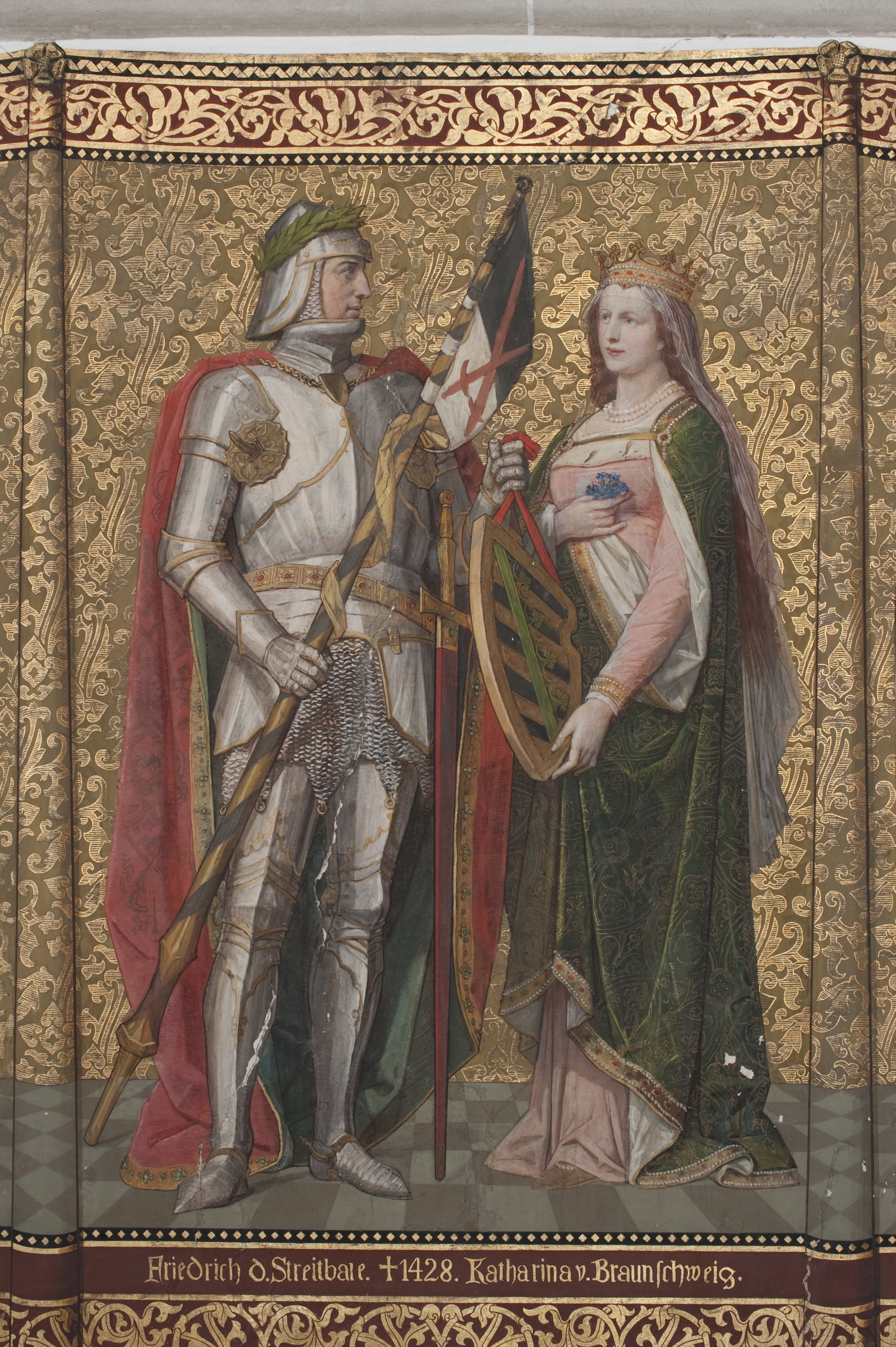 Wandbild:
"Friedrich der Streitbare und Katharina von Braunschweig" (SBG gGmbH CC BY-NC-SA)