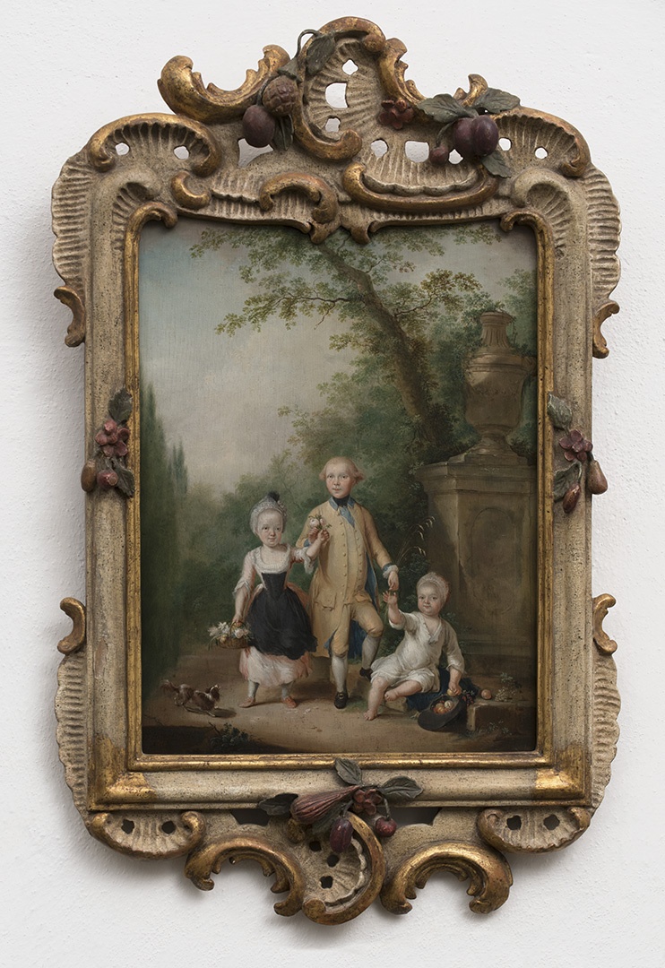 Gemälde: Drei Kinder im Park (SBG gGmbH CC BY-NC-SA)
