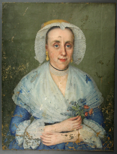 Damenbildnis in blauer Tracht (von A. A. F. R. Ringen) (Gleimhaus Halberstadt CC BY-NC-SA)