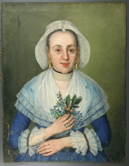Damenbildnis in blauer Tracht, Magdeburg (Gleimhaus Halberstadt CC BY-NC-SA)