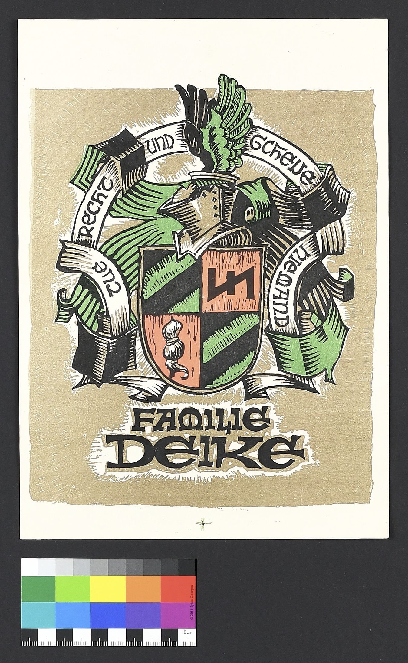 Wappenentwurf für Familie Deike (Börde-Museum Burg Ummendorf CC BY-NC-SA)