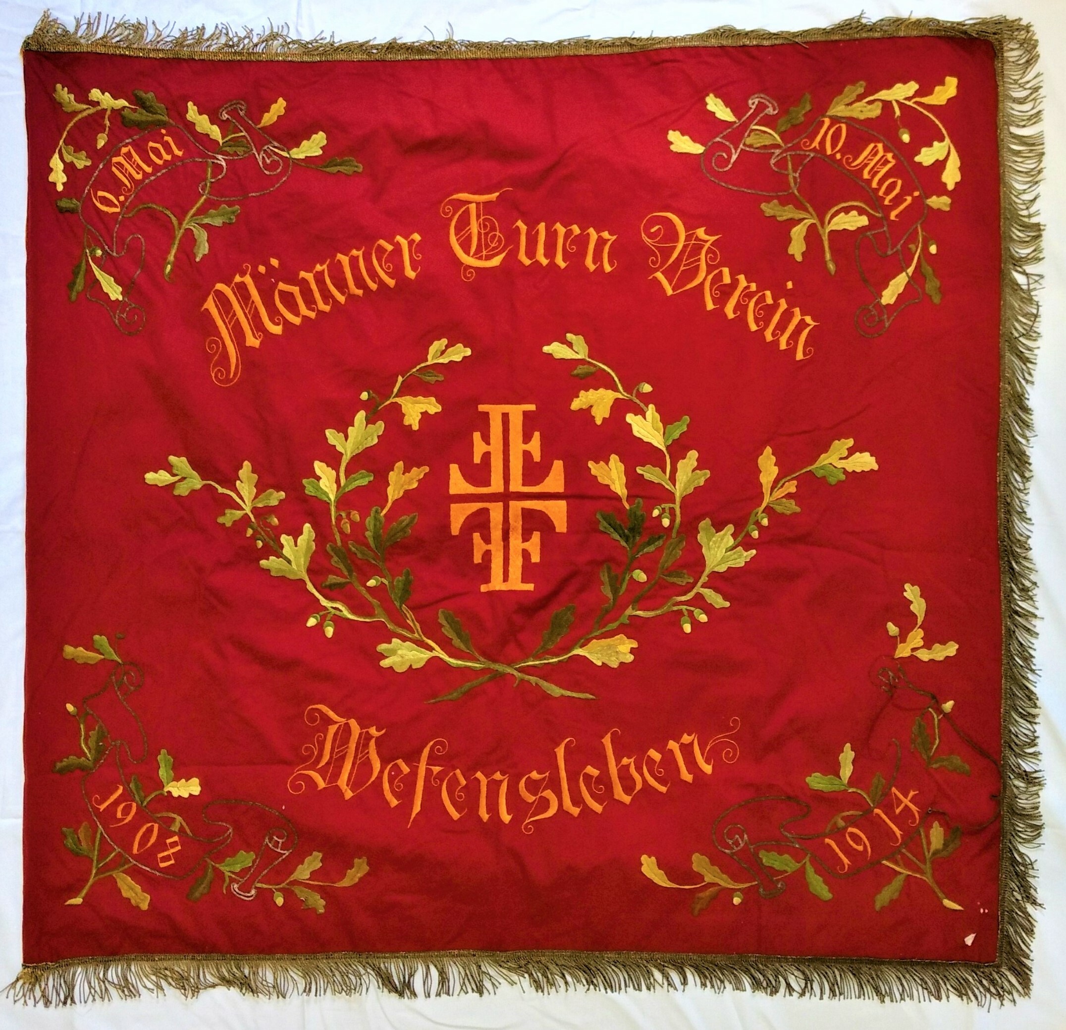 Vereinsfahne Männer Turn Verein Wefensleben 1914 (Börde-Museum Burg Ummendorf CC BY-NC-SA)