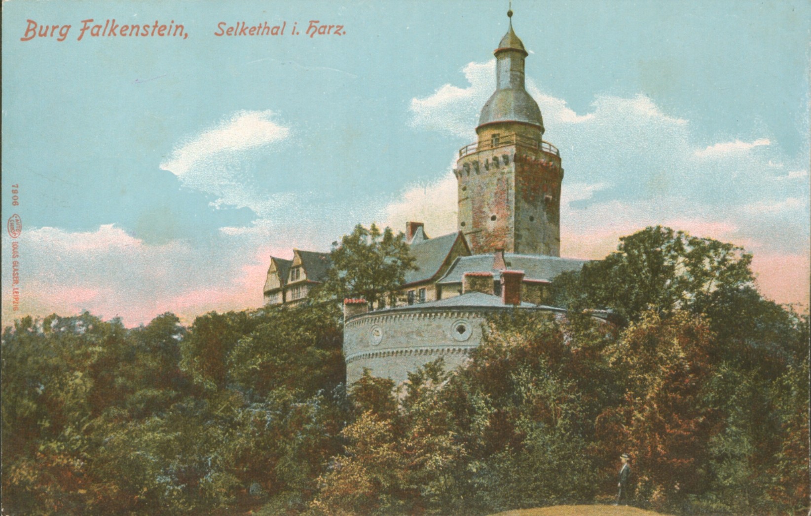 Ansichtskarte: Burg Falkenstein, Selkethal i. Harz (Kulturstiftung Sachsen-Anhalt CC BY-NC-SA)