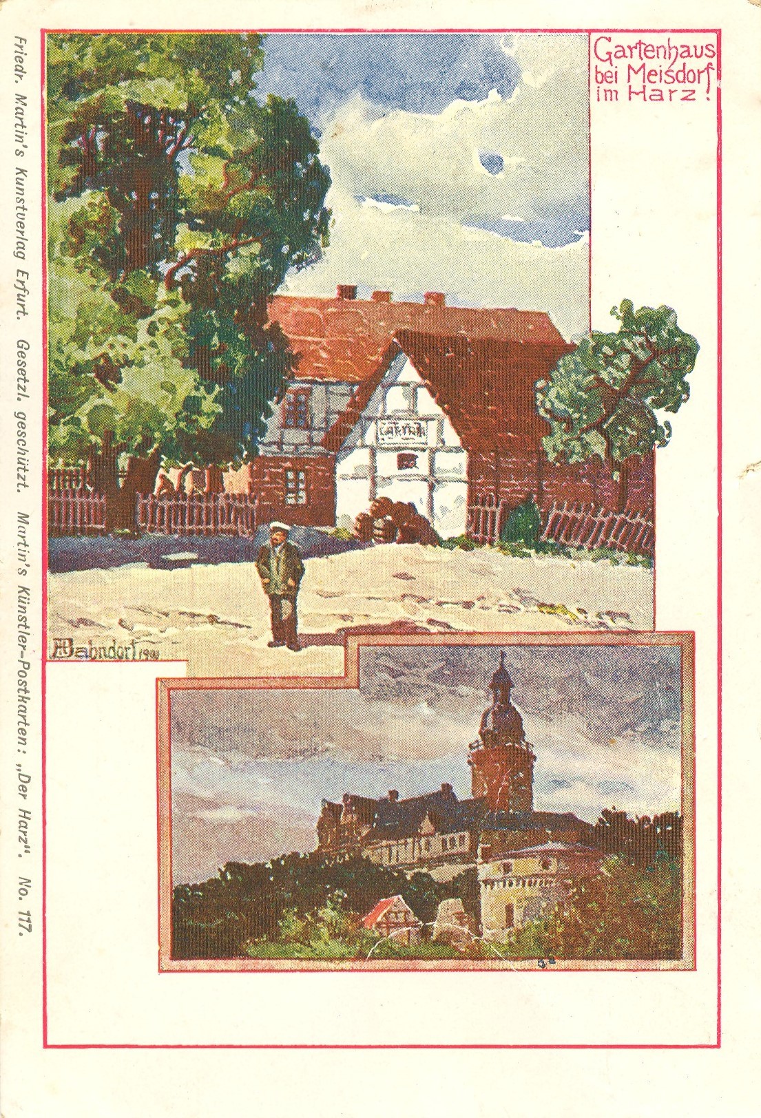 Ansichtskarte: Gartenhaus bei Meisdorf im Harz (Kulturstiftung Sachsen-Anhalt CC BY-NC-SA)