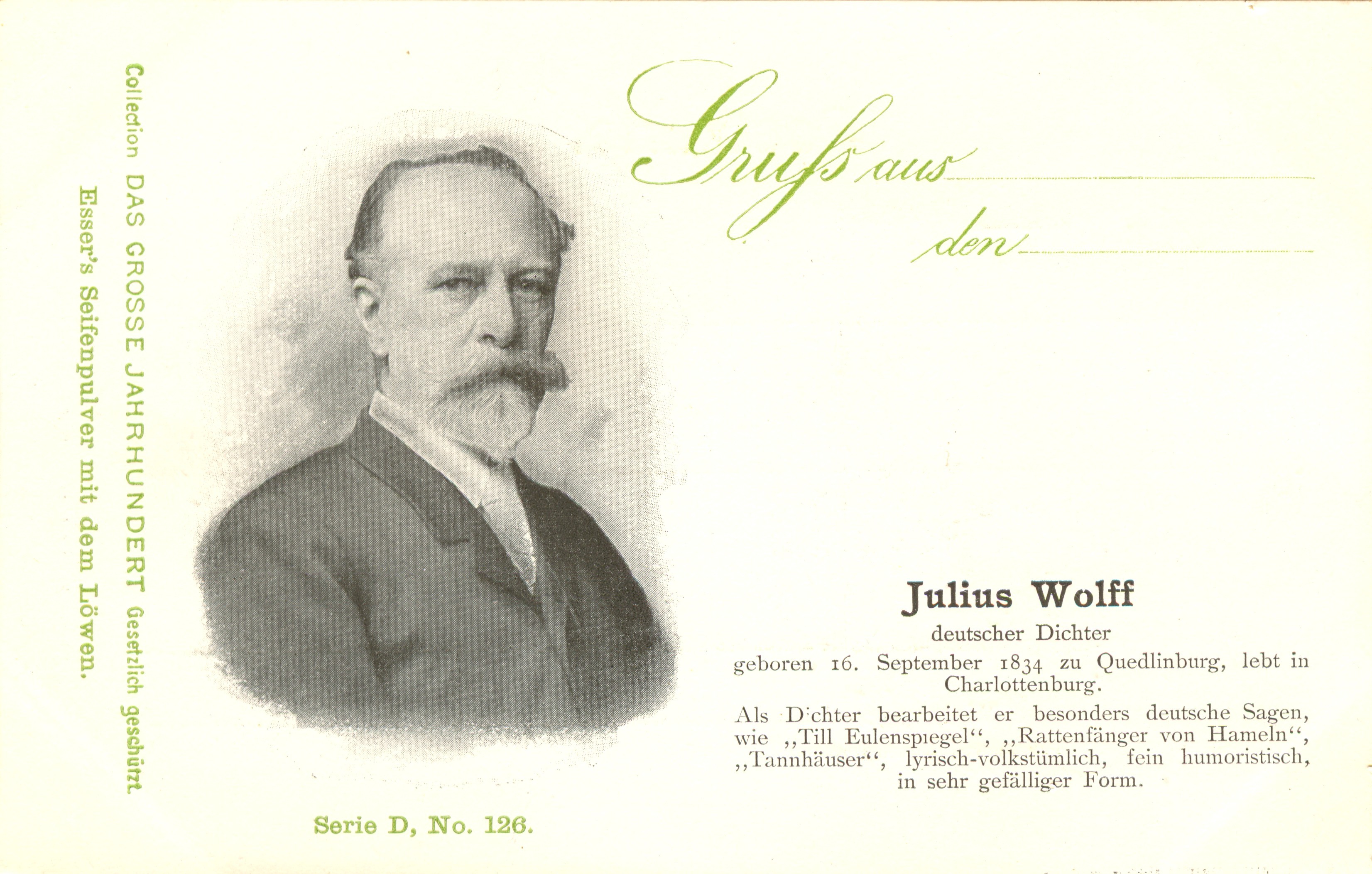 Ansichtskarte: Julis Wolff (Kulturstiftung Sachsen-Anhalt - Museum Burg Falkenstein CC BY-NC-SA)