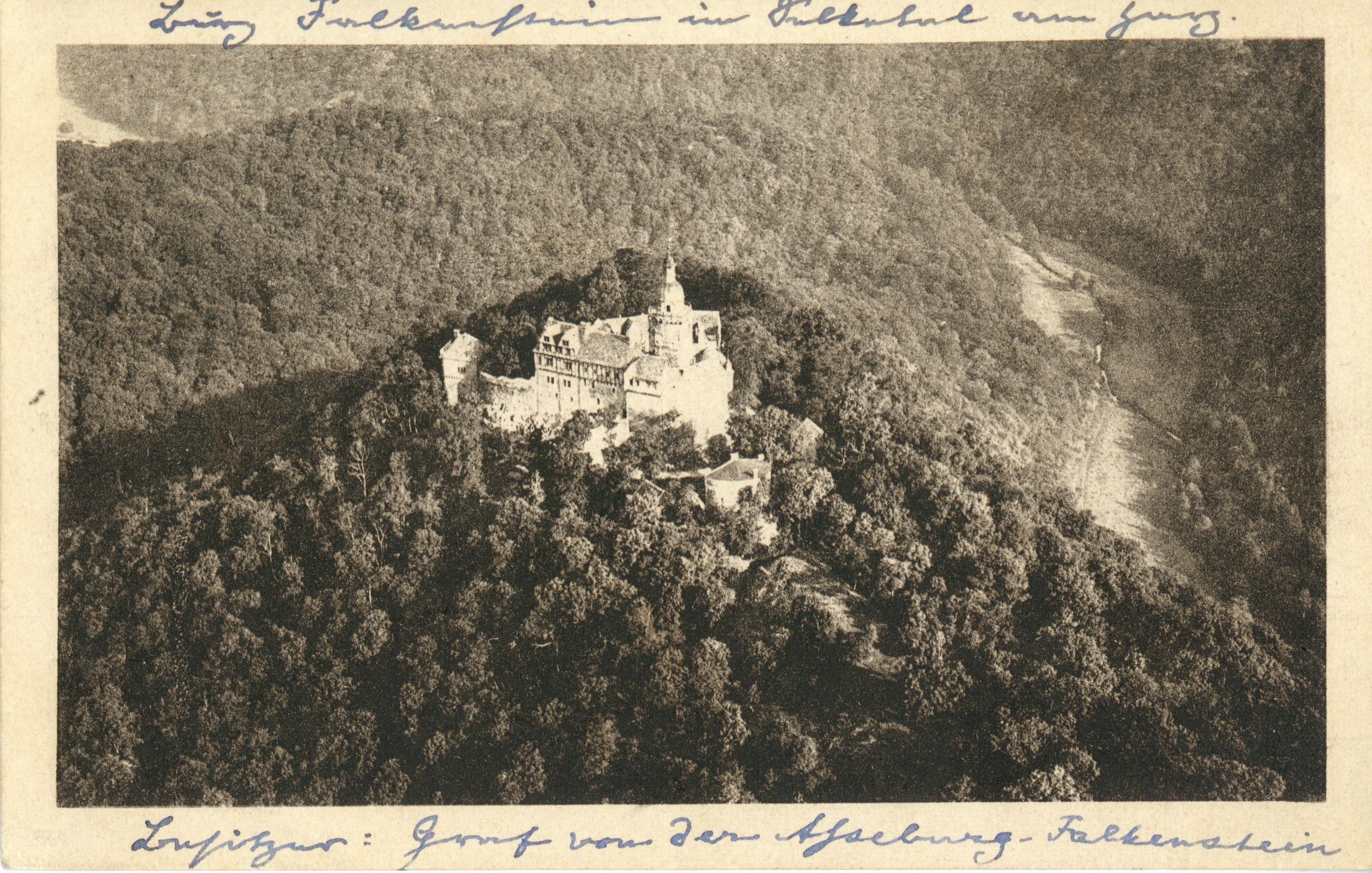 Ansichtskarte: Schloss Falkenstein bei Harzgerode (Kulturstiftung Sachsen-Anhalt - Museum Burg Falkenstein CC BY-NC-SA)