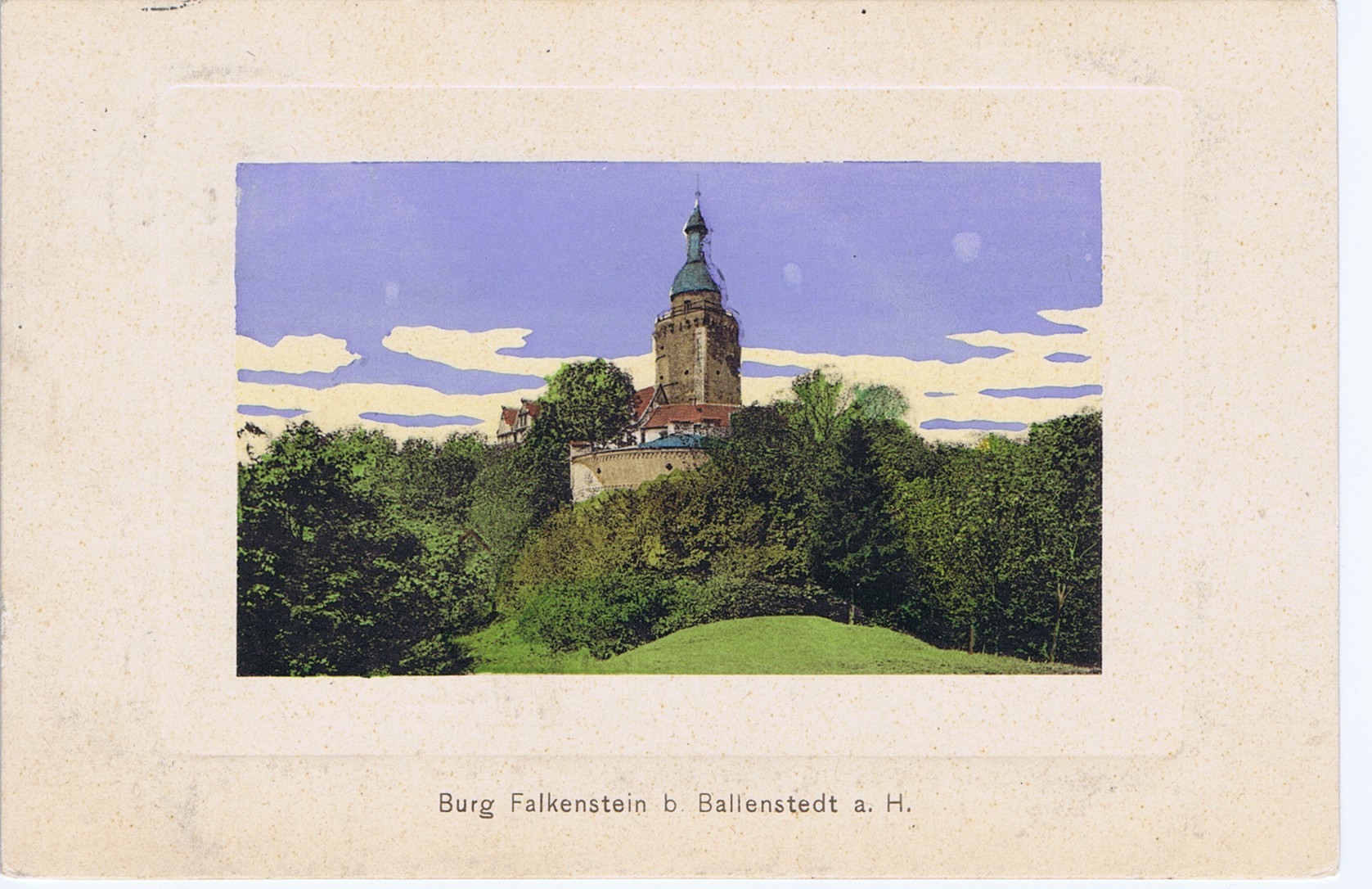 Ansichtskarte: Burg Falkenstein b. Ballenstedt a. H. (Kulturstiftung Sachsen-Anhalt CC BY-NC-SA)
