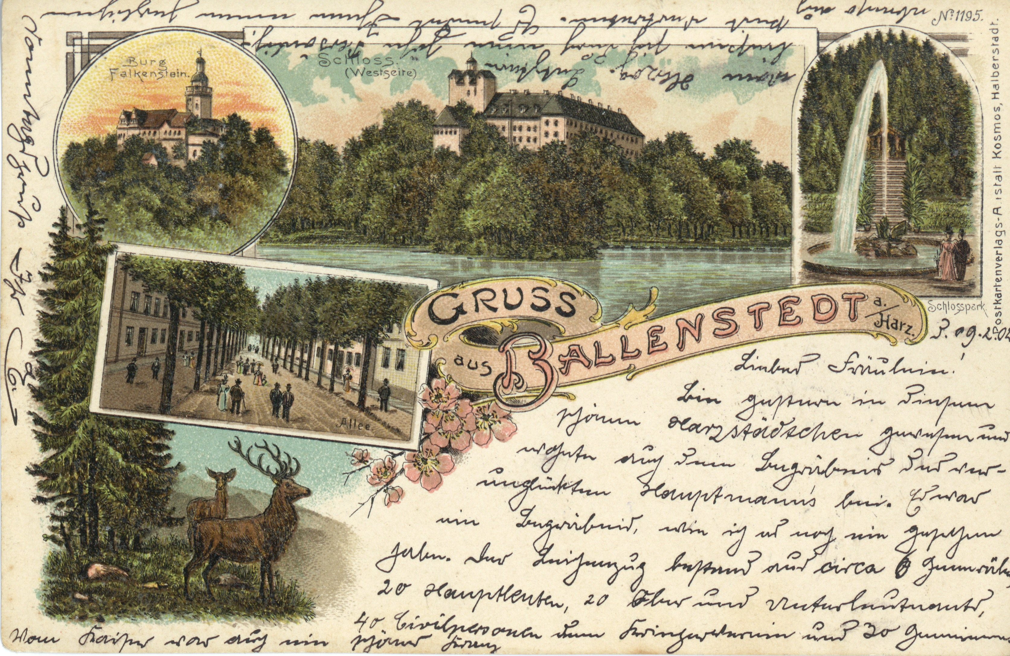 Ansichtskarte: GRUSS aus BALLENSTEDT a./ Harz. (Kulturstiftung Sachsen-Anhalt CC BY-NC-SA)