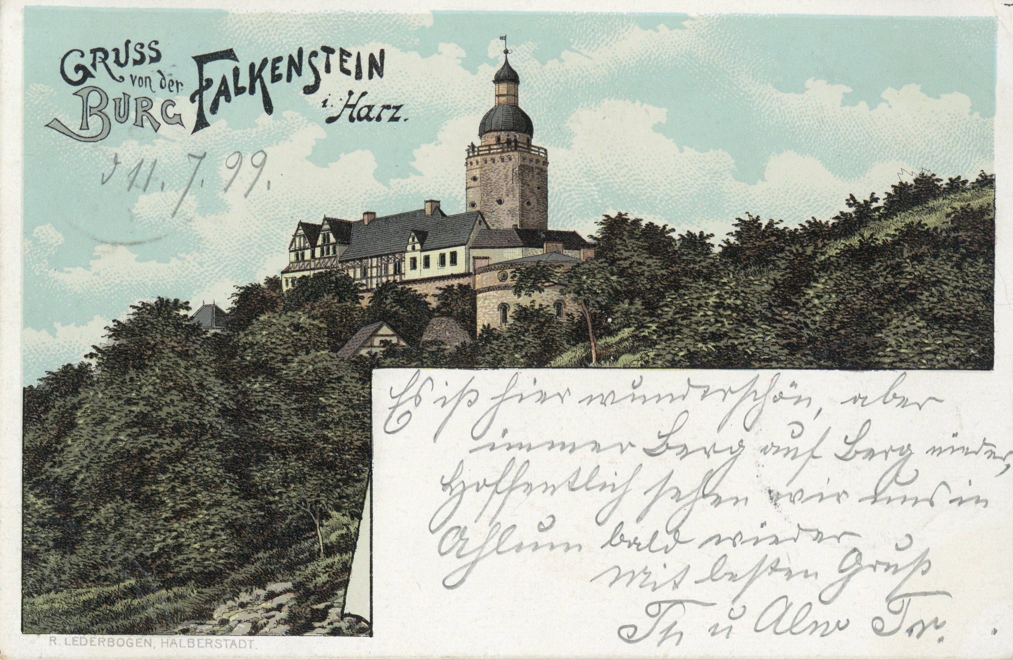 Gruß von der Burg Falkenstein i. Harz (Kulturstiftung Sachsen-Anhalt CC BY-NC-SA)