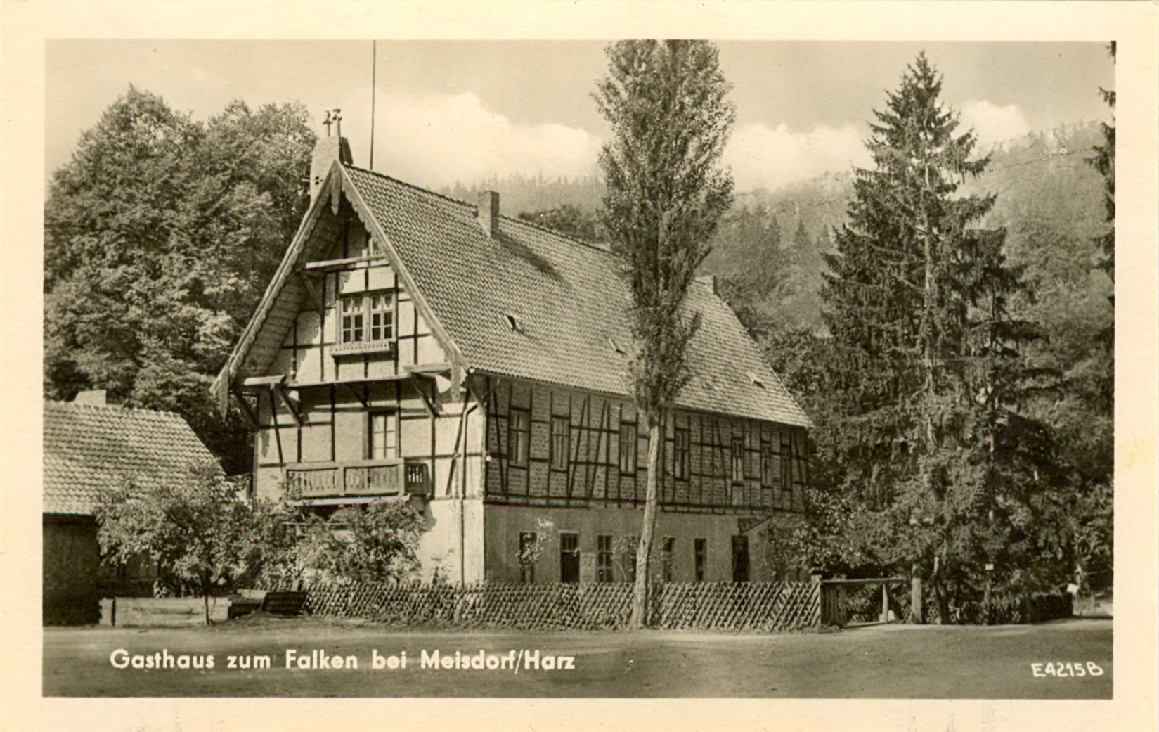 Ansichtskarte: Gasthaus zum Falken bei Meisdorf (Harz) (Kulturstiftung Sachsen-Anhalt CC BY-NC-SA)
