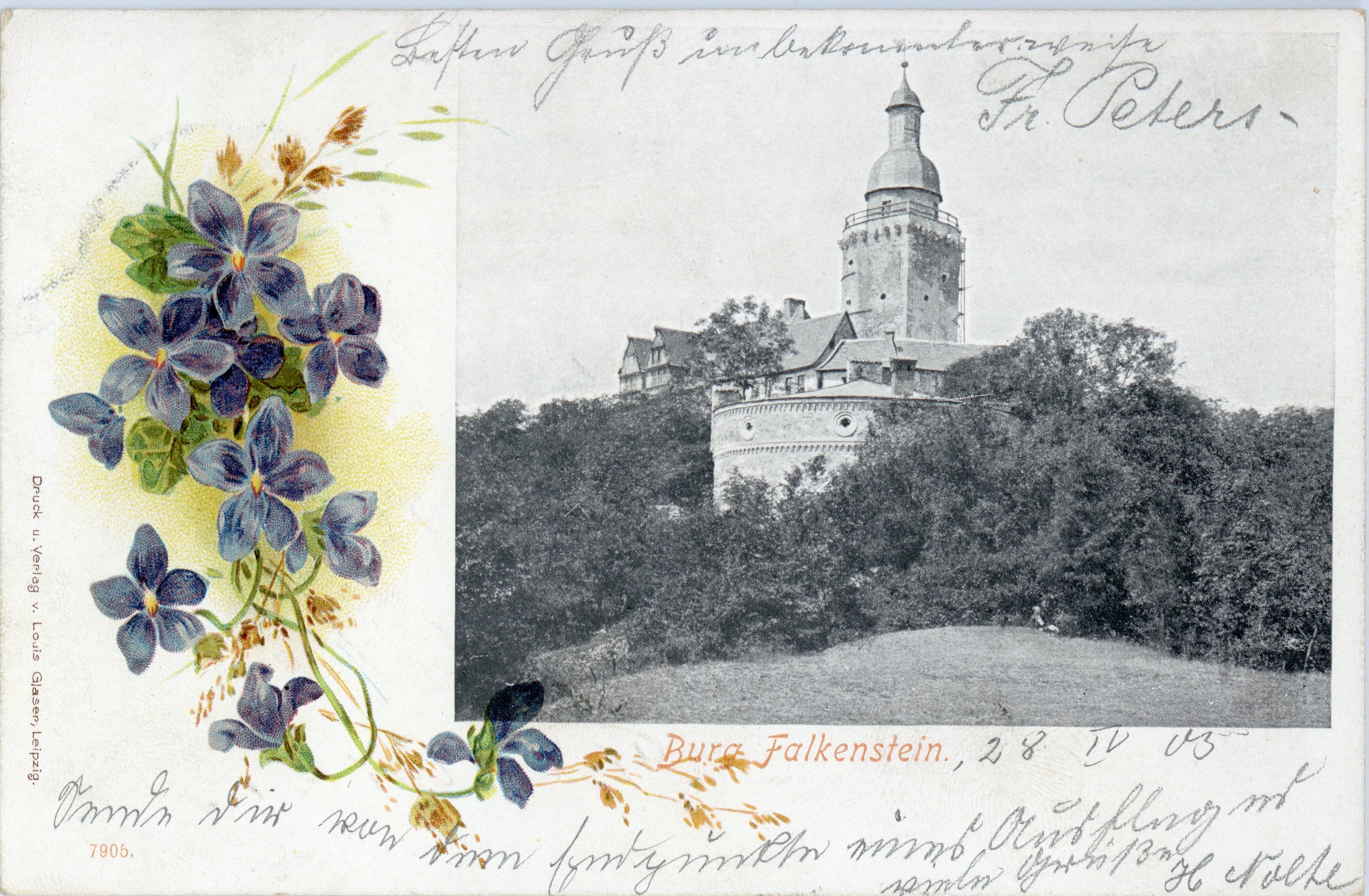 Ansichtskarte: Burg Falkenstein (Kulturstiftung Sachsen-Anhalt CC BY-SA)