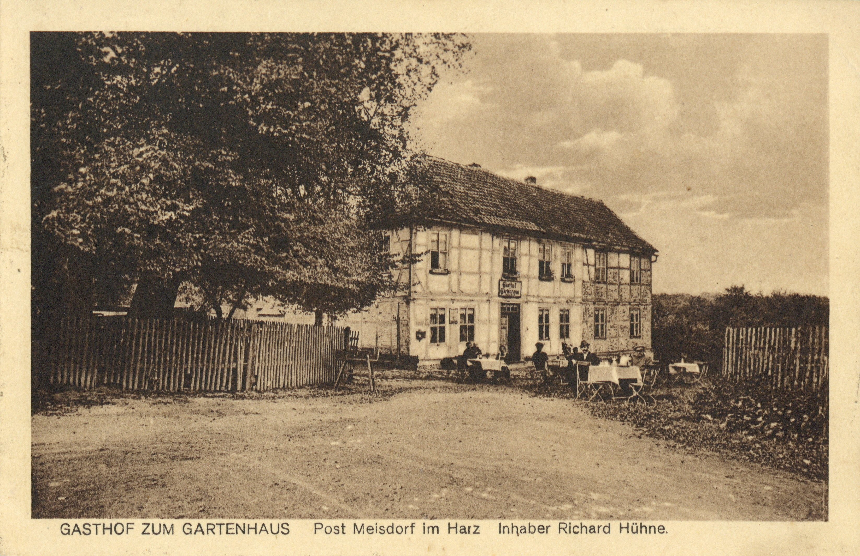 Ansichtskarte: Gasthof zum Gartenhaus (Kulturstiftung Sachsen-Anhalt CC BY-NC-SA)