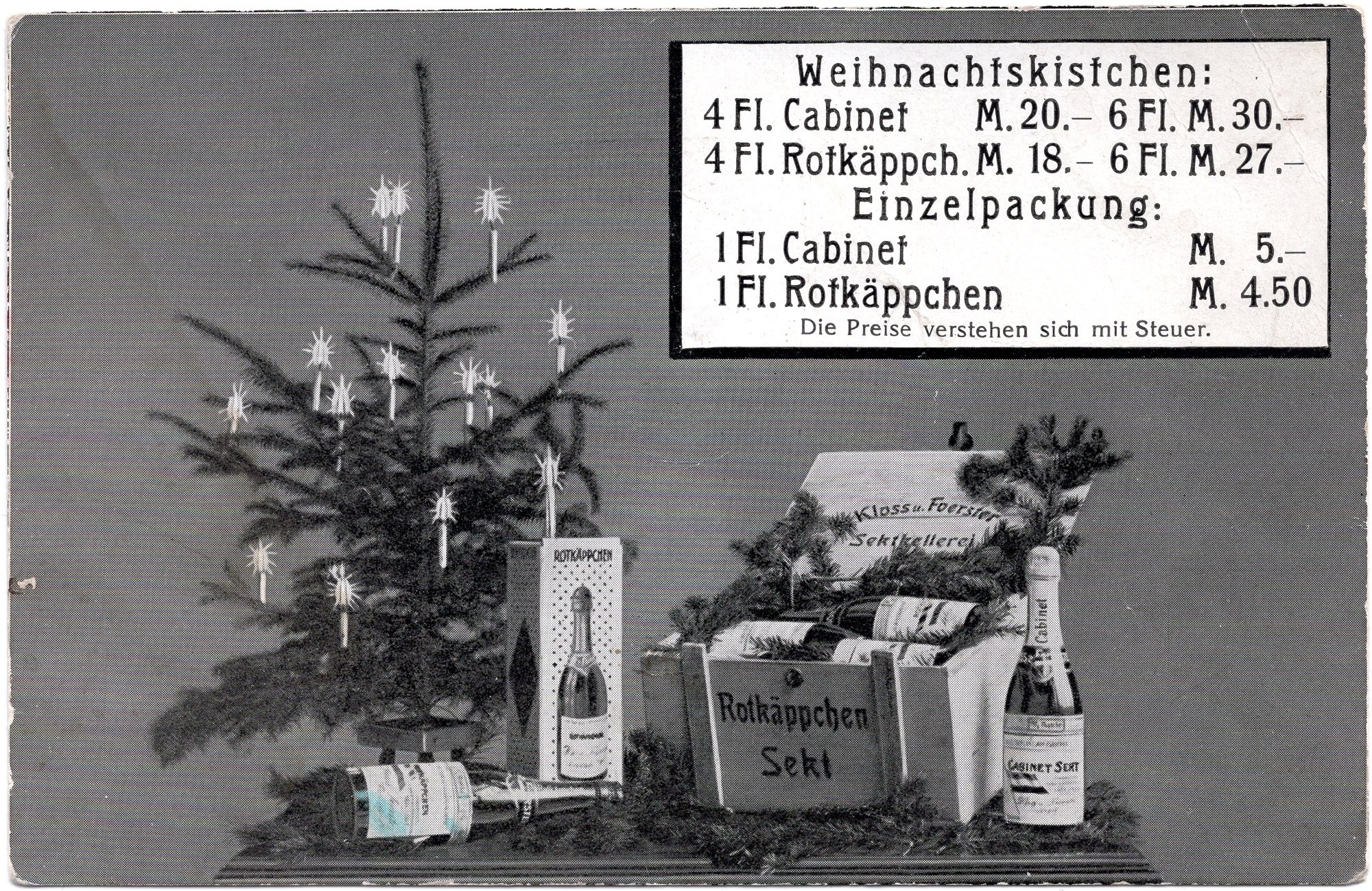 Weihnachtspräsent mit Rotkäppchen-Sekt (Kulturstiftung Sachsen-Anhalt CC BY-NC-SA)