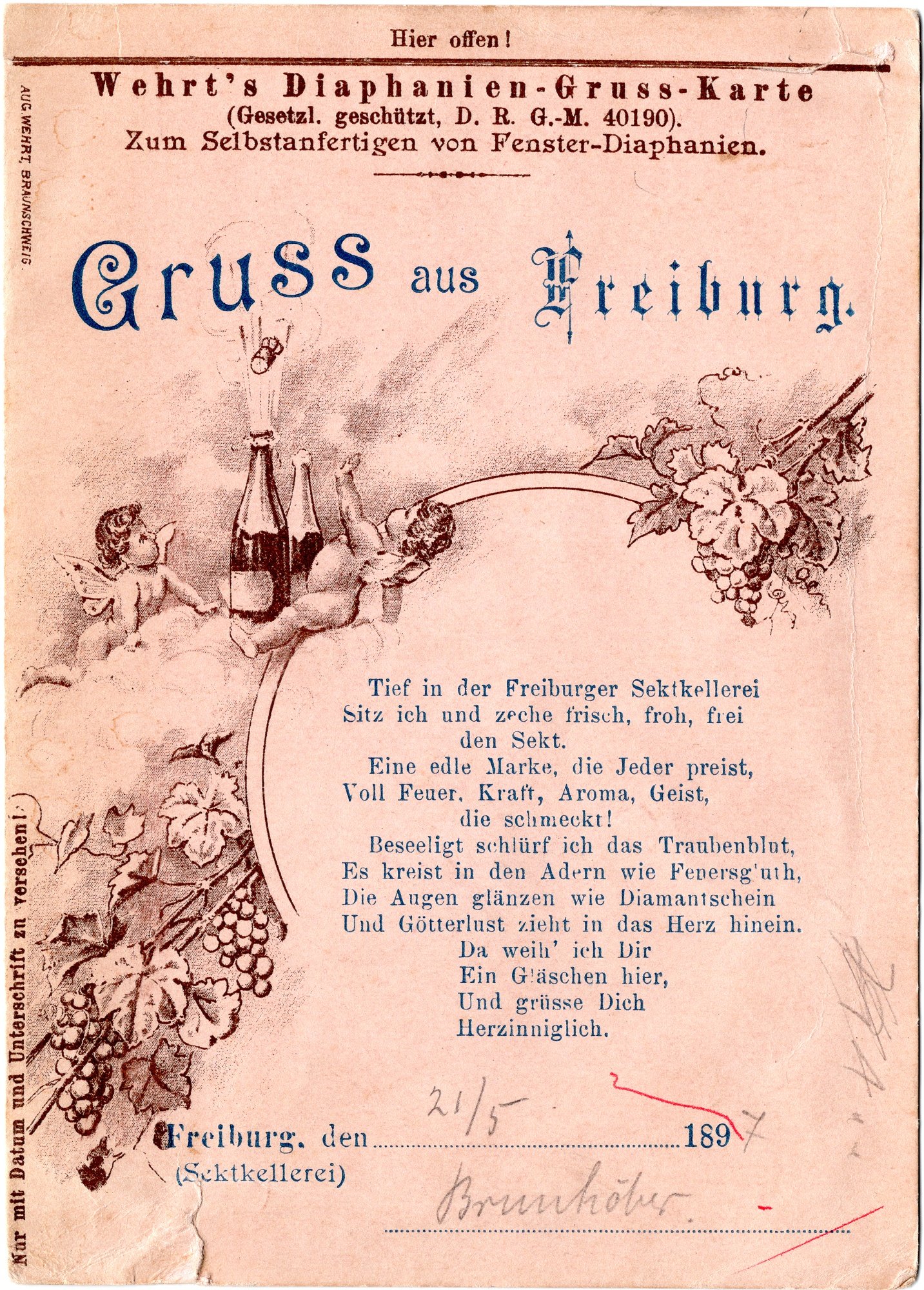 Gruss aus Freiburg. (Kulturstiftung Sachsen-Anhalt CC BY-NC-SA)