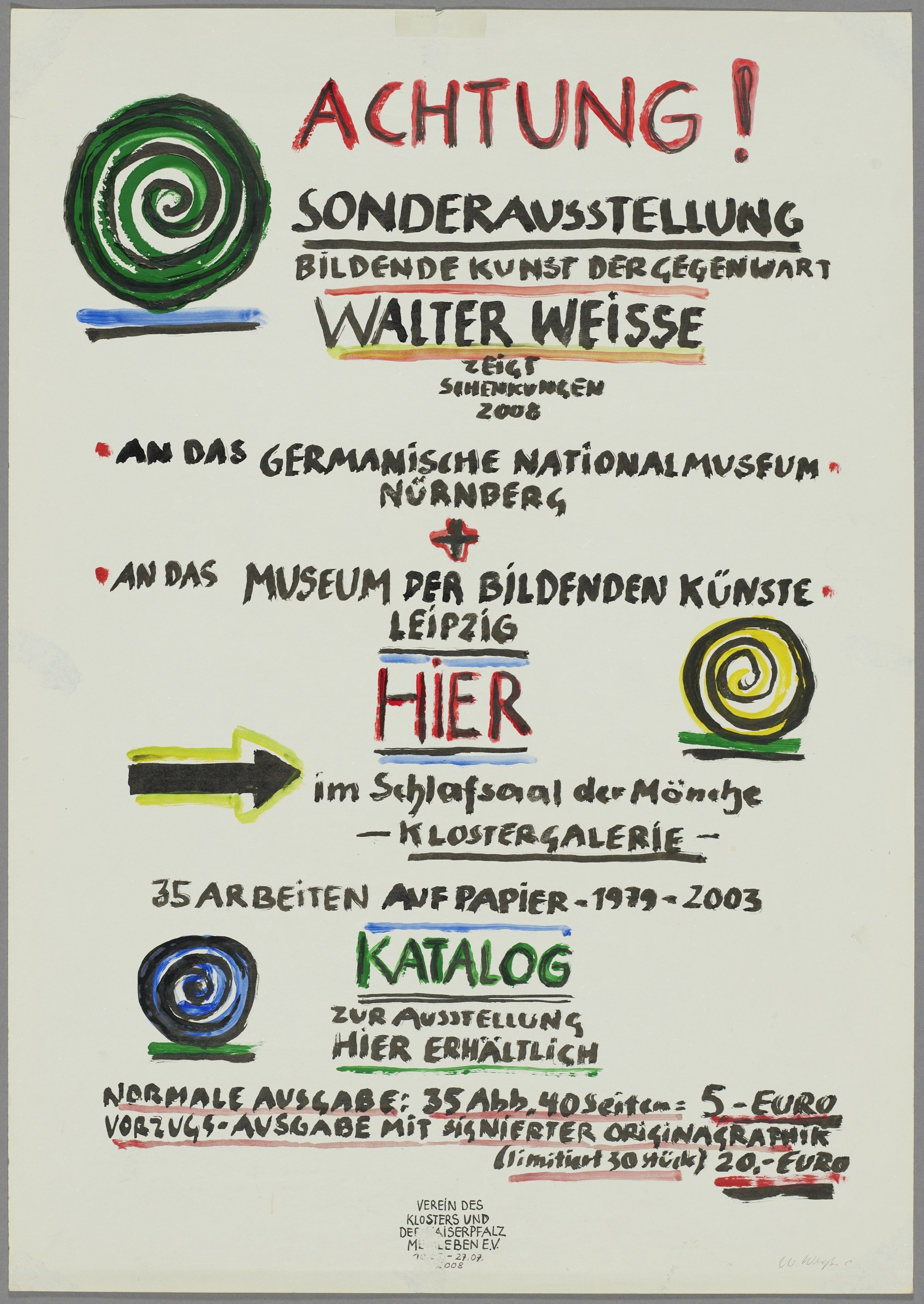Walter Weisse zeigt Schenkungen 2008 in der Klostergalerie Memleben (Kulturstiftung Sachsen-Anhalt CC BY-NC-SA)