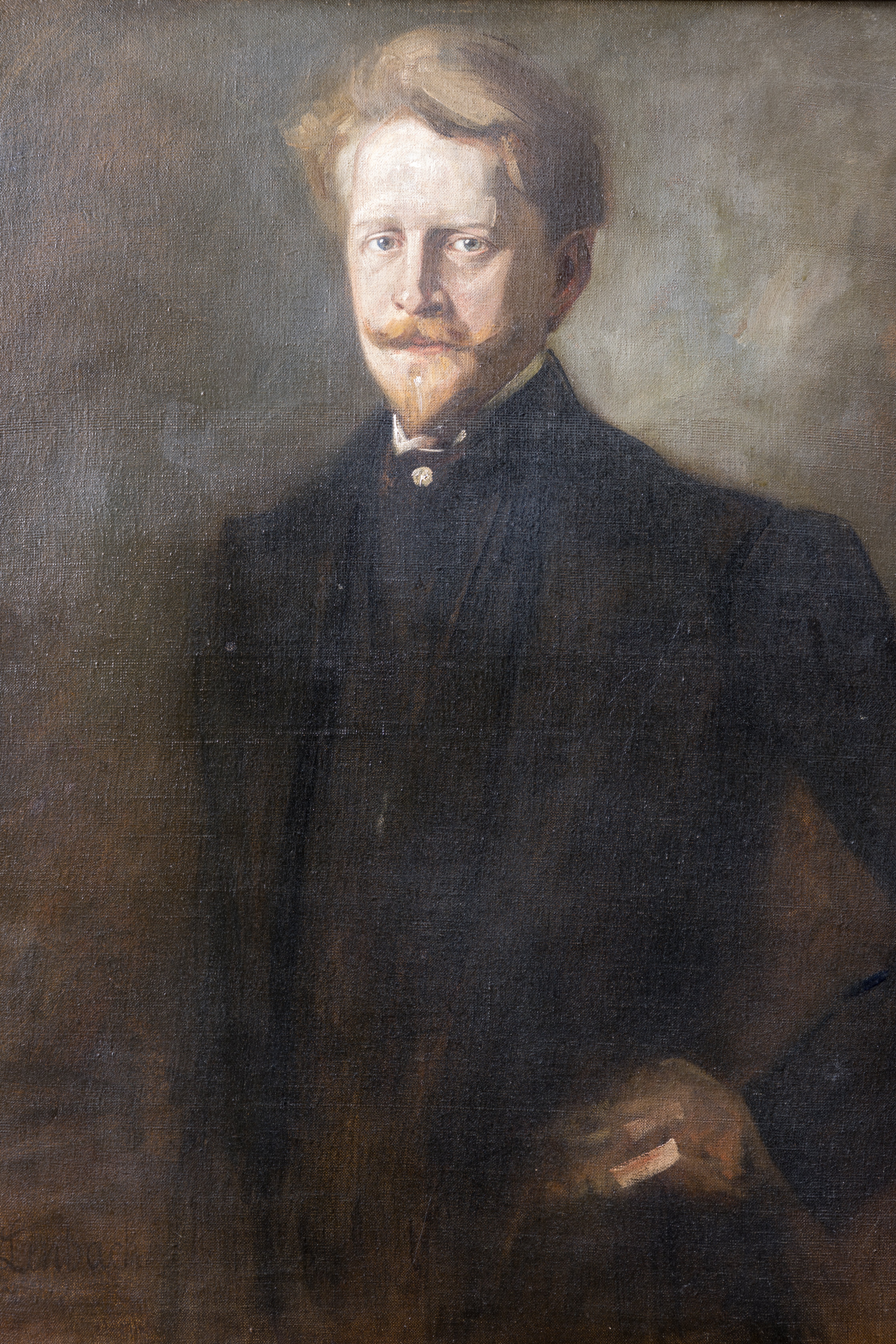 Porträtbildnis eines jungen Mannes von Franz von Lenbach (Edgar Hanfstaengl?) (Schloß Wernigerode GmbH RR-F)